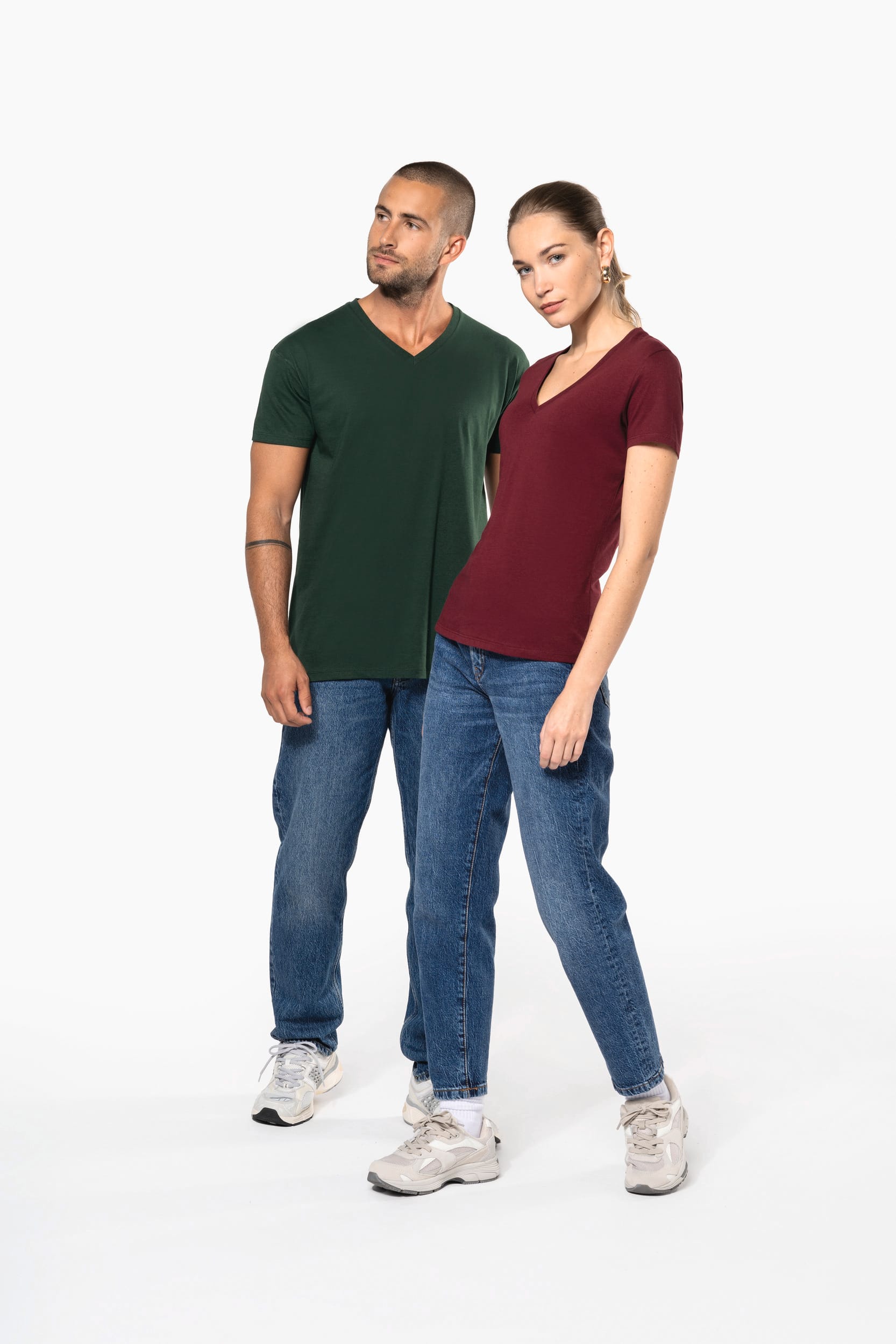 T-shirt BIO150 de homem decote V