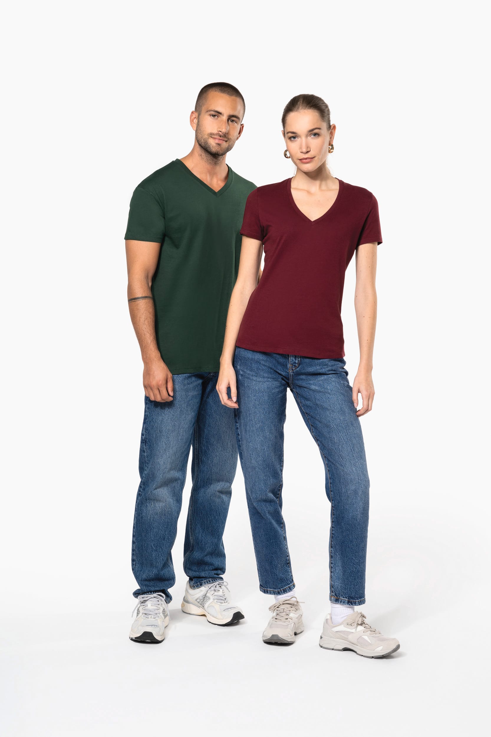 T-shirt BIO150 de homem decote V