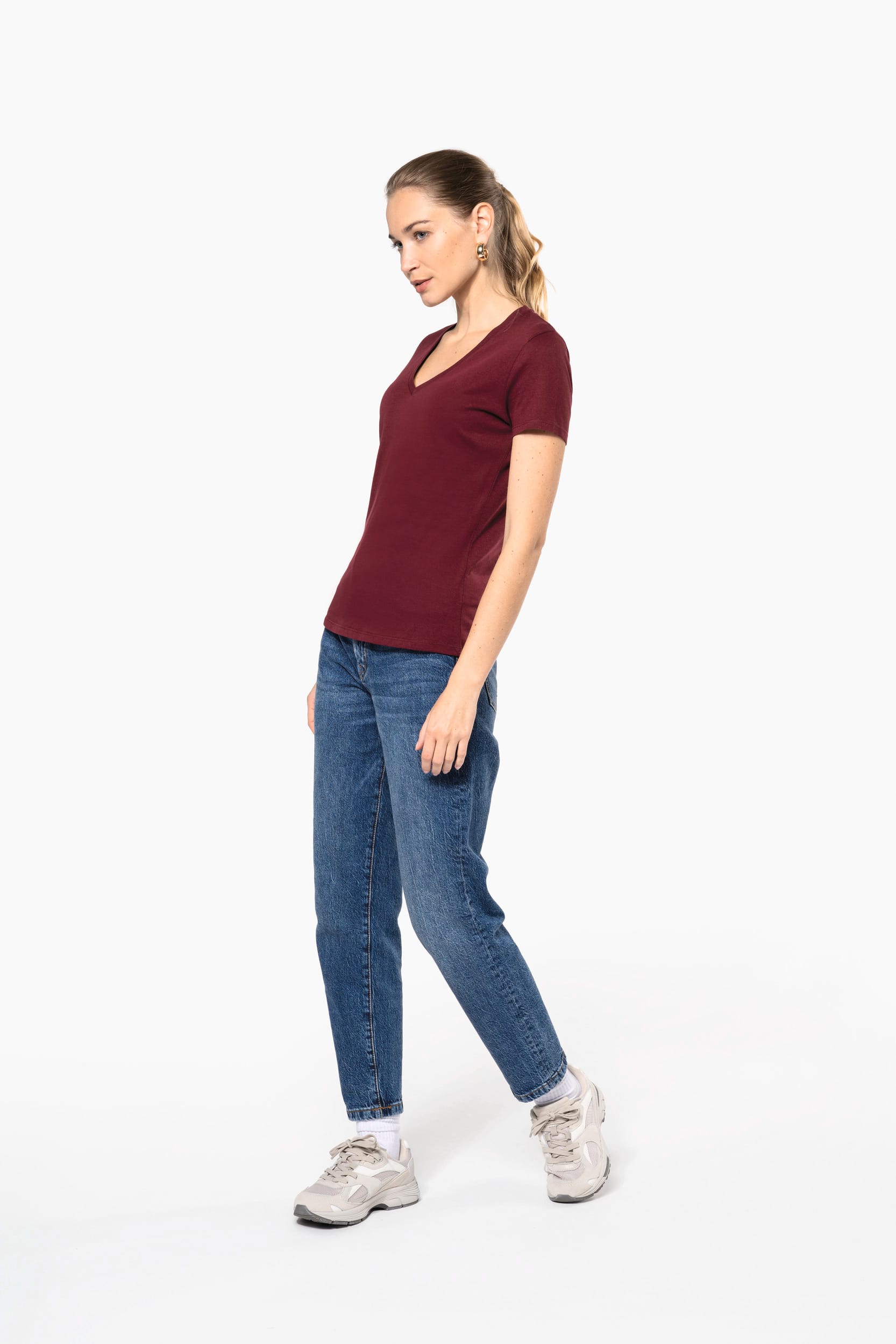 T-shirt BIO150 de senhora decote V