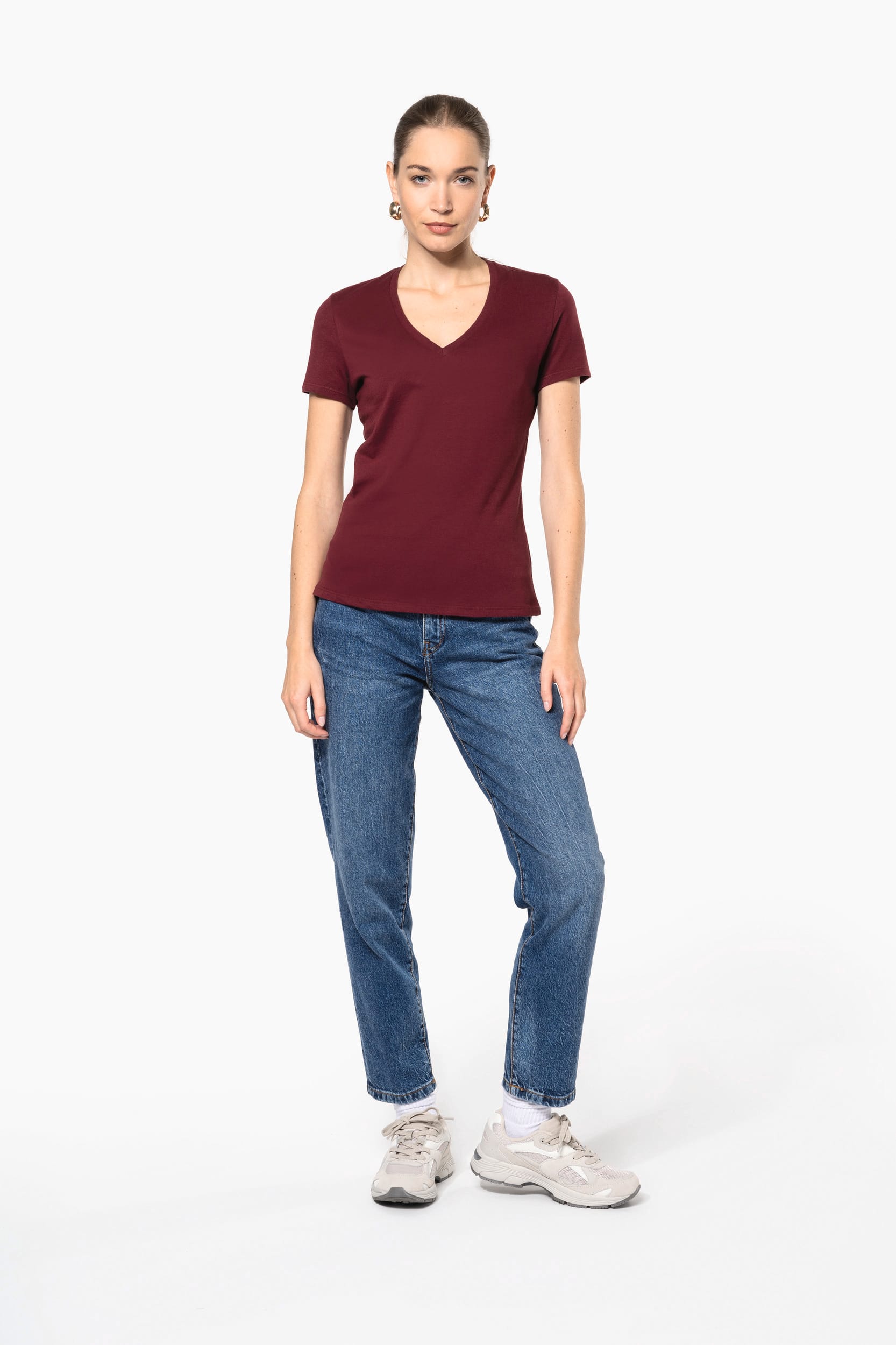 T-shirt BIO150 de senhora decote V