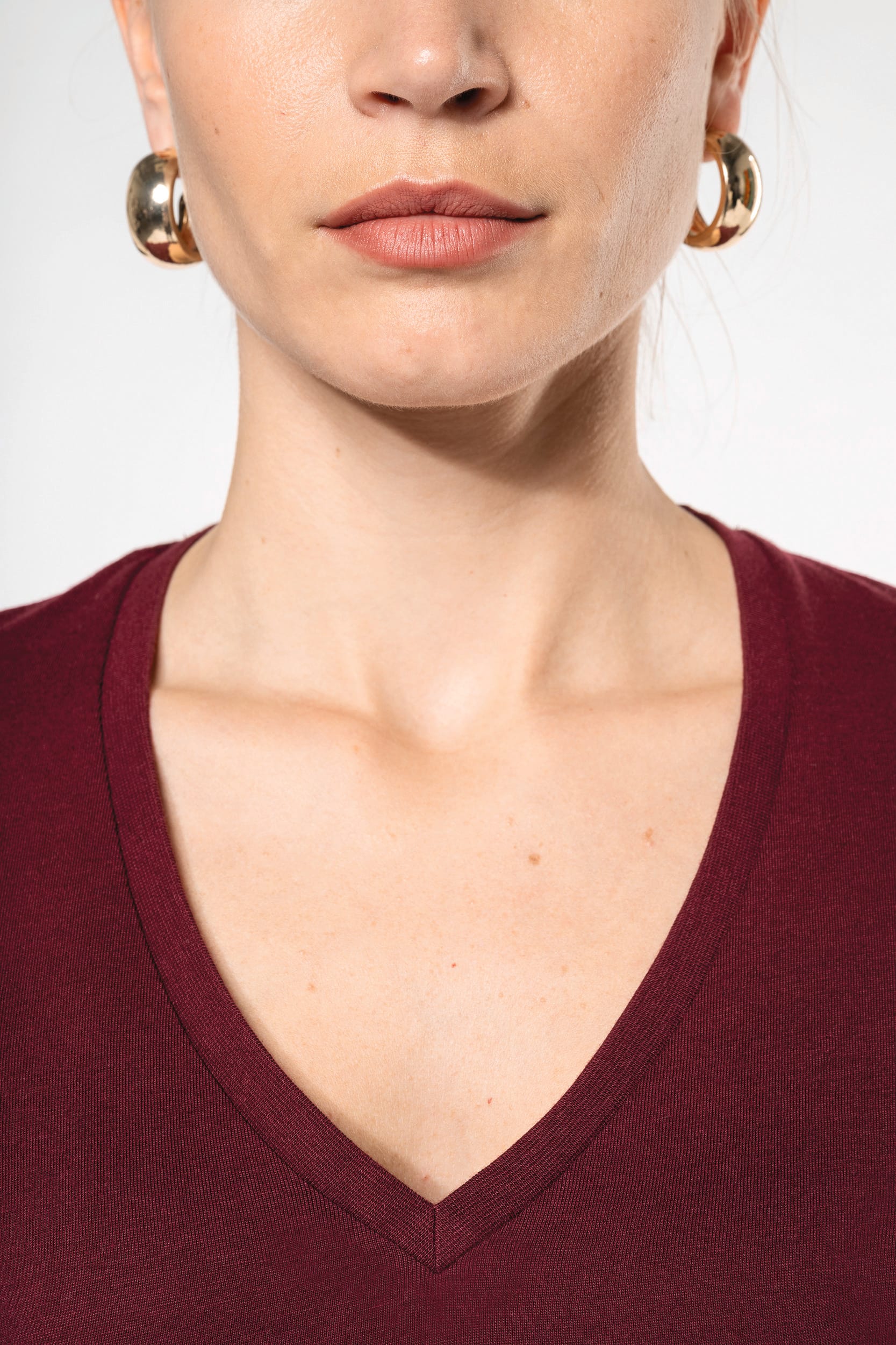 T-shirt BIO150 de senhora decote V