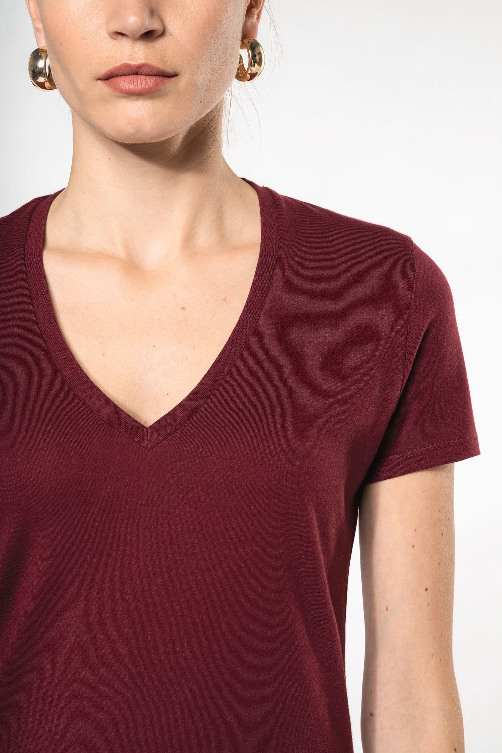 T-shirt BIO150 de senhora decote V