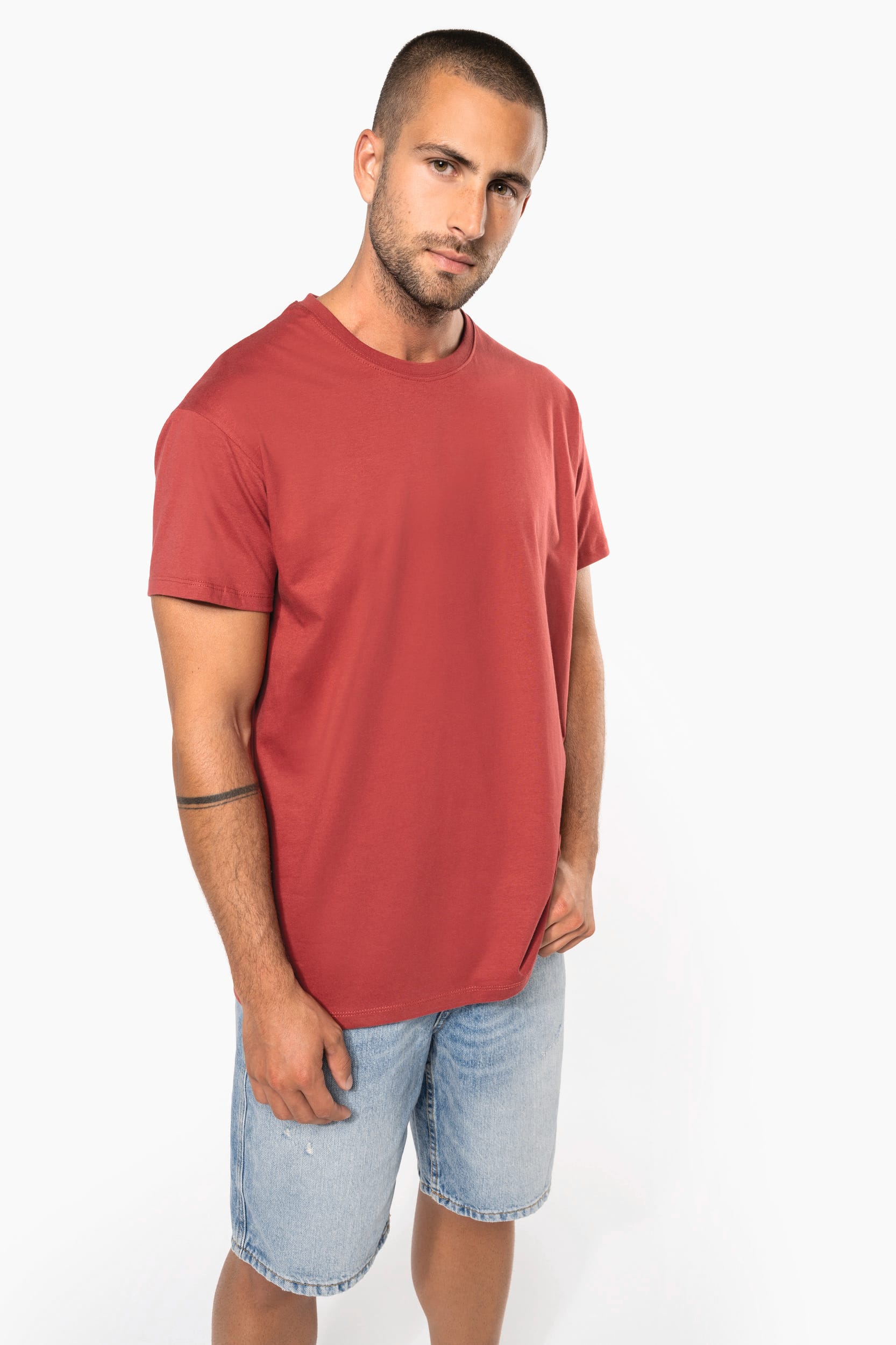 COVERNATのTech Nylon Basic T-Shirt 全3色 Purple Brand Textured Inside T-shirt - HEATHER GREY