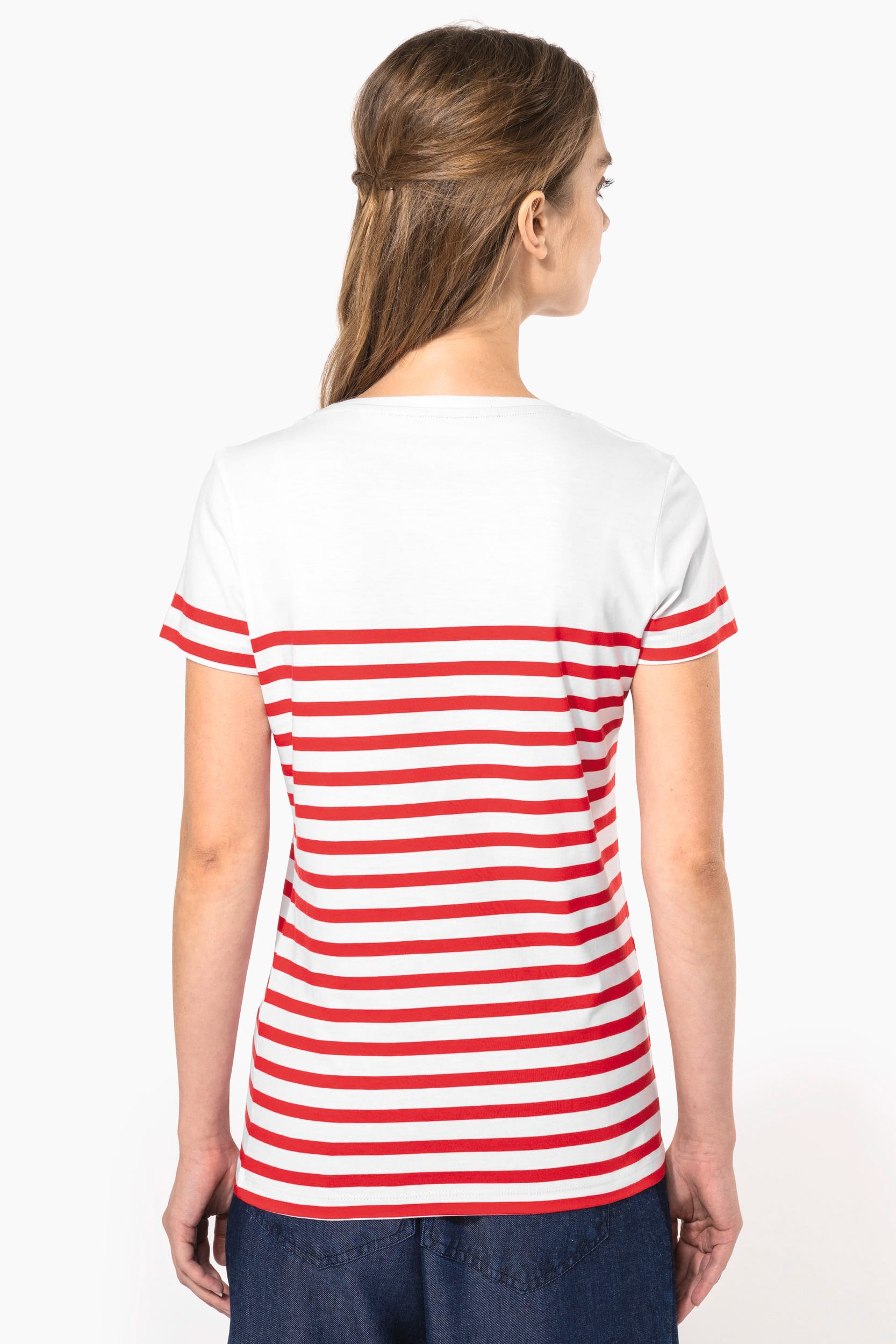 T-shirt marin col rond Bio femme - Image 2