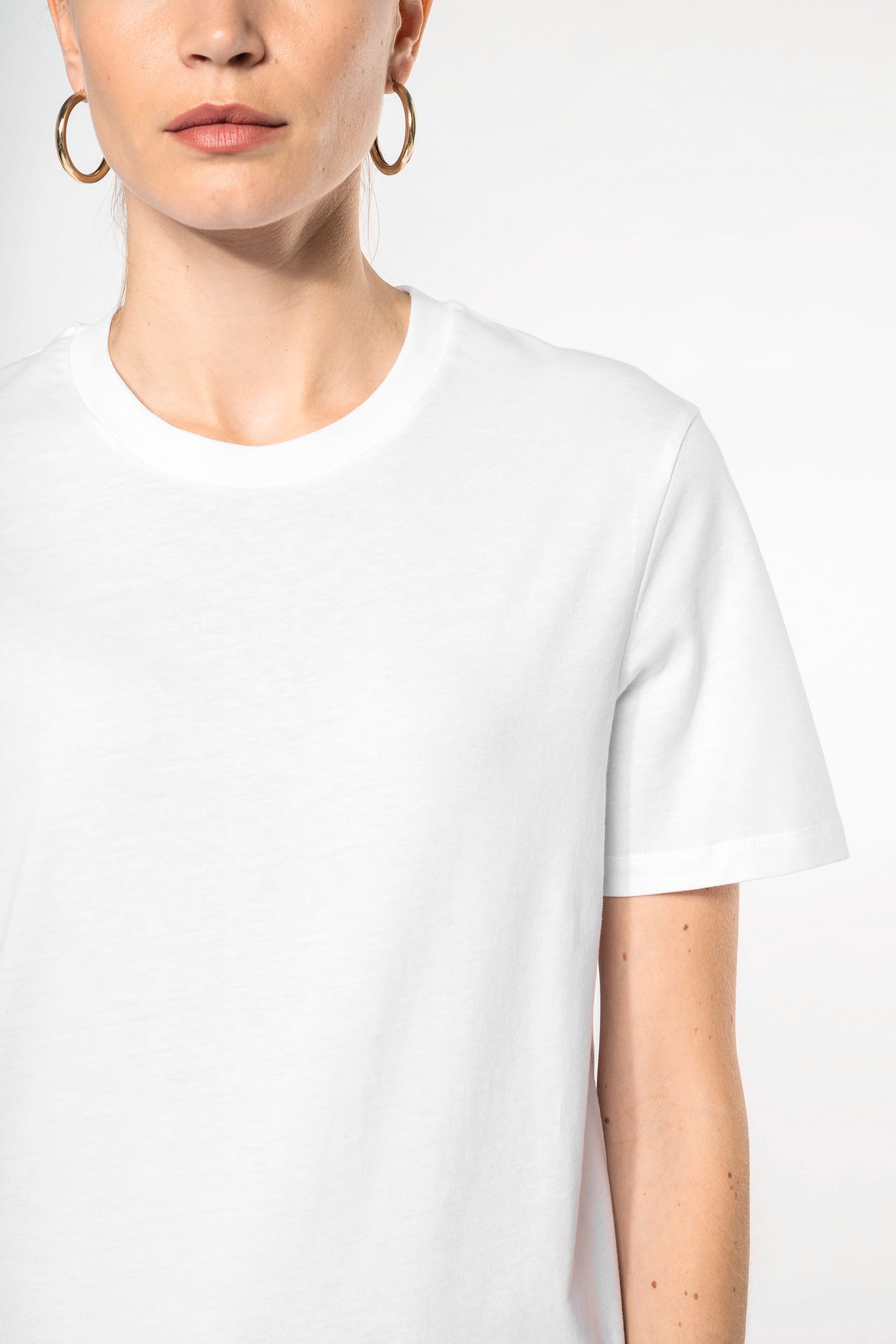 T-shirt decote redondo de manga curta unissexo