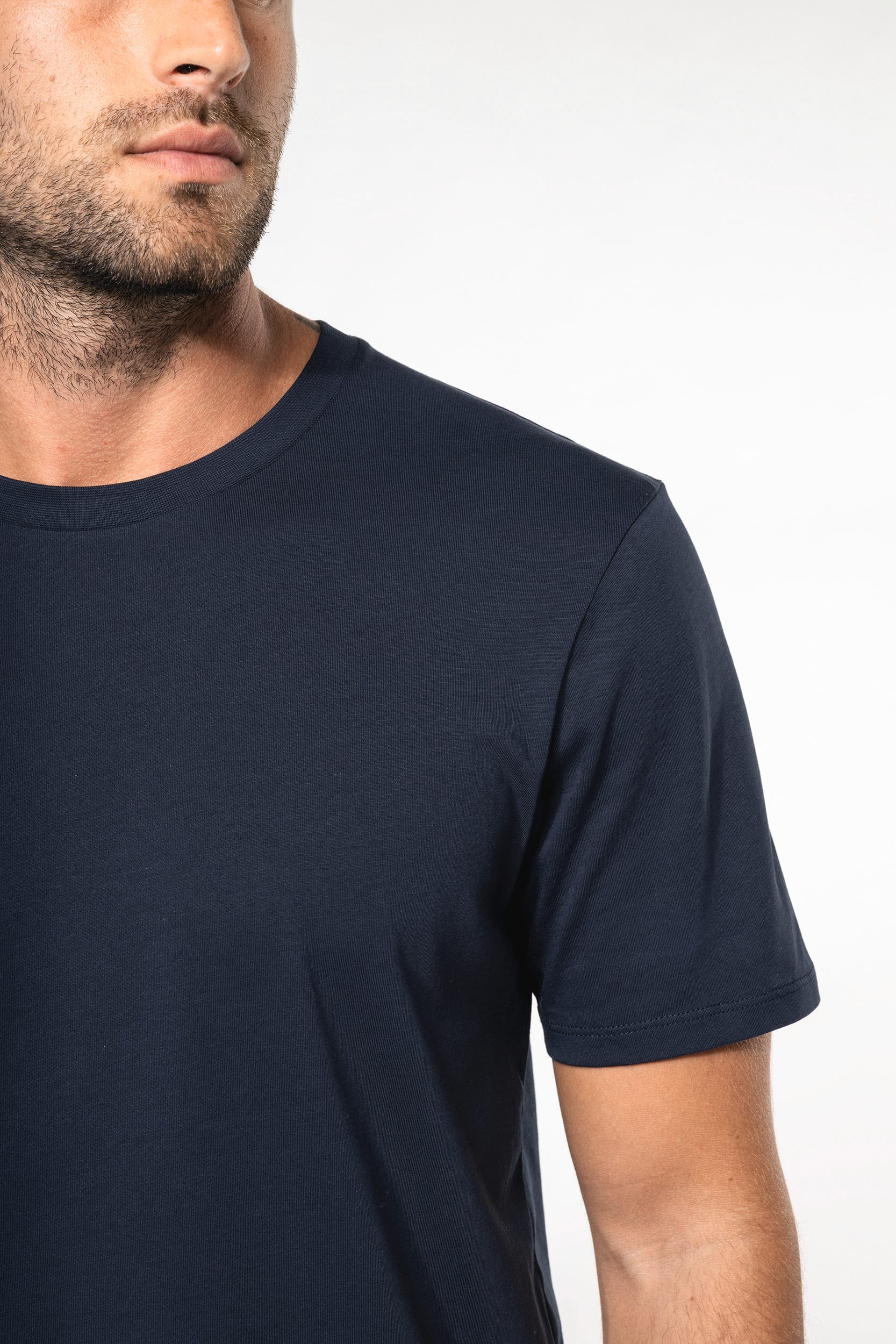 T-shirt decote redondo de manga curta unissexo