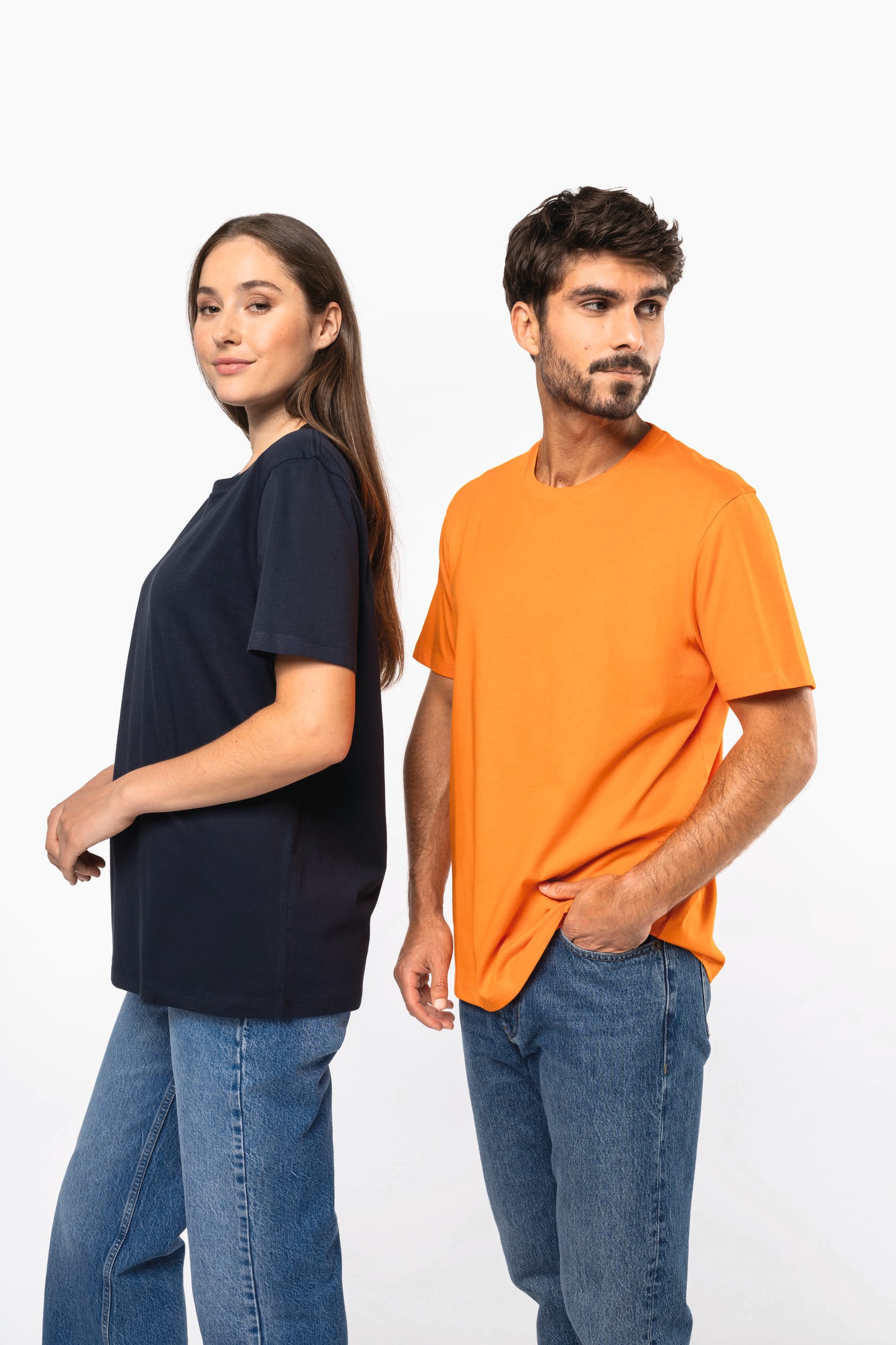 Camiseta de manga corta y cuello redondo unisex