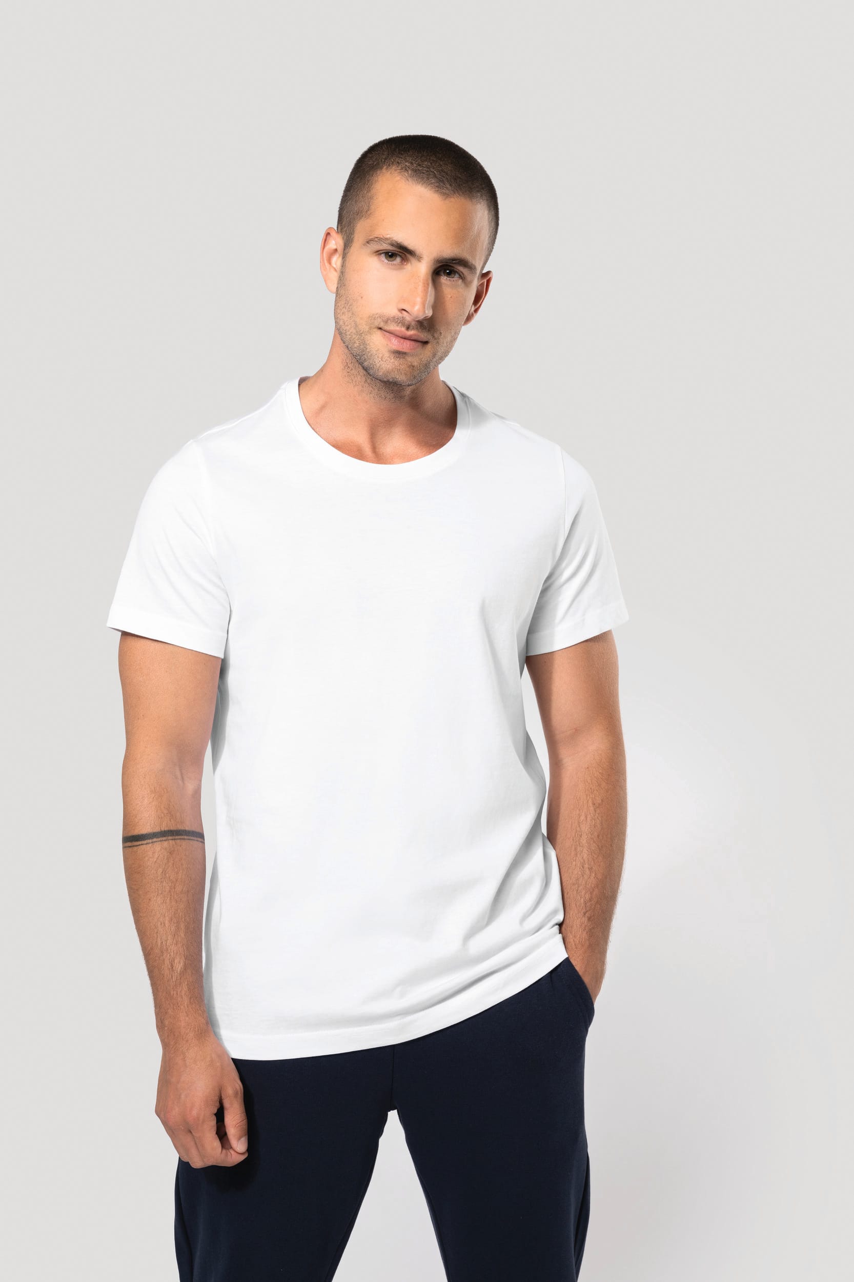 T-shirt col rond manches courtes homme