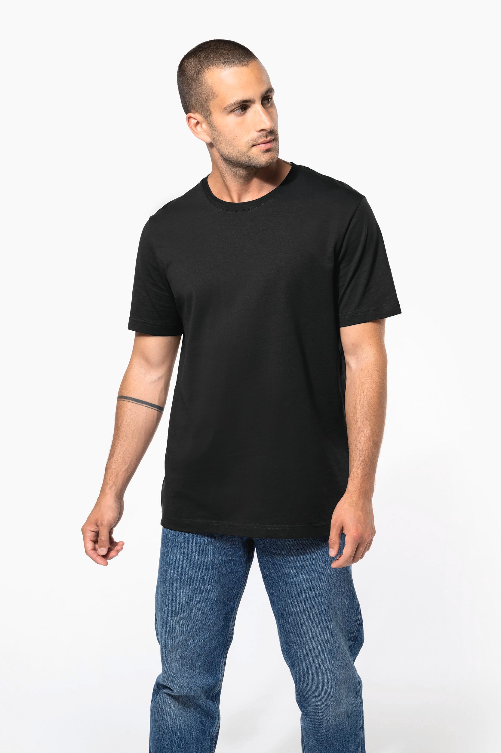 T-shirt col rond manches courtes homme