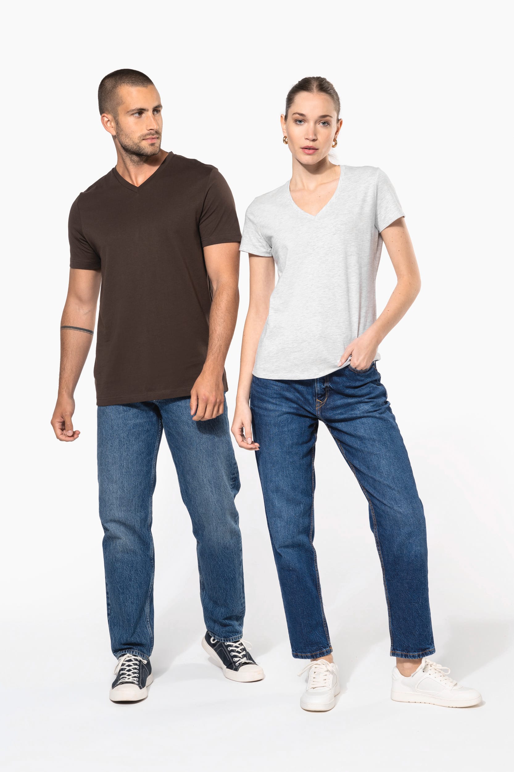 T-shirt col V manches courtes femme - Image 9