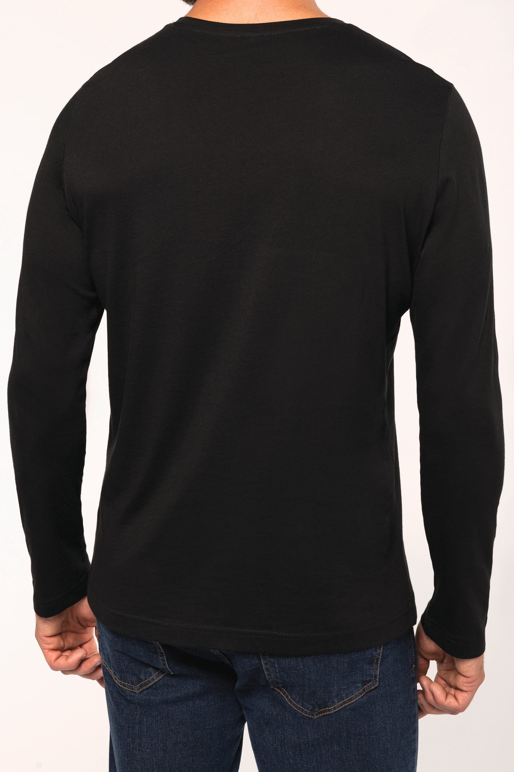 T-shirt col rond manches longues homme