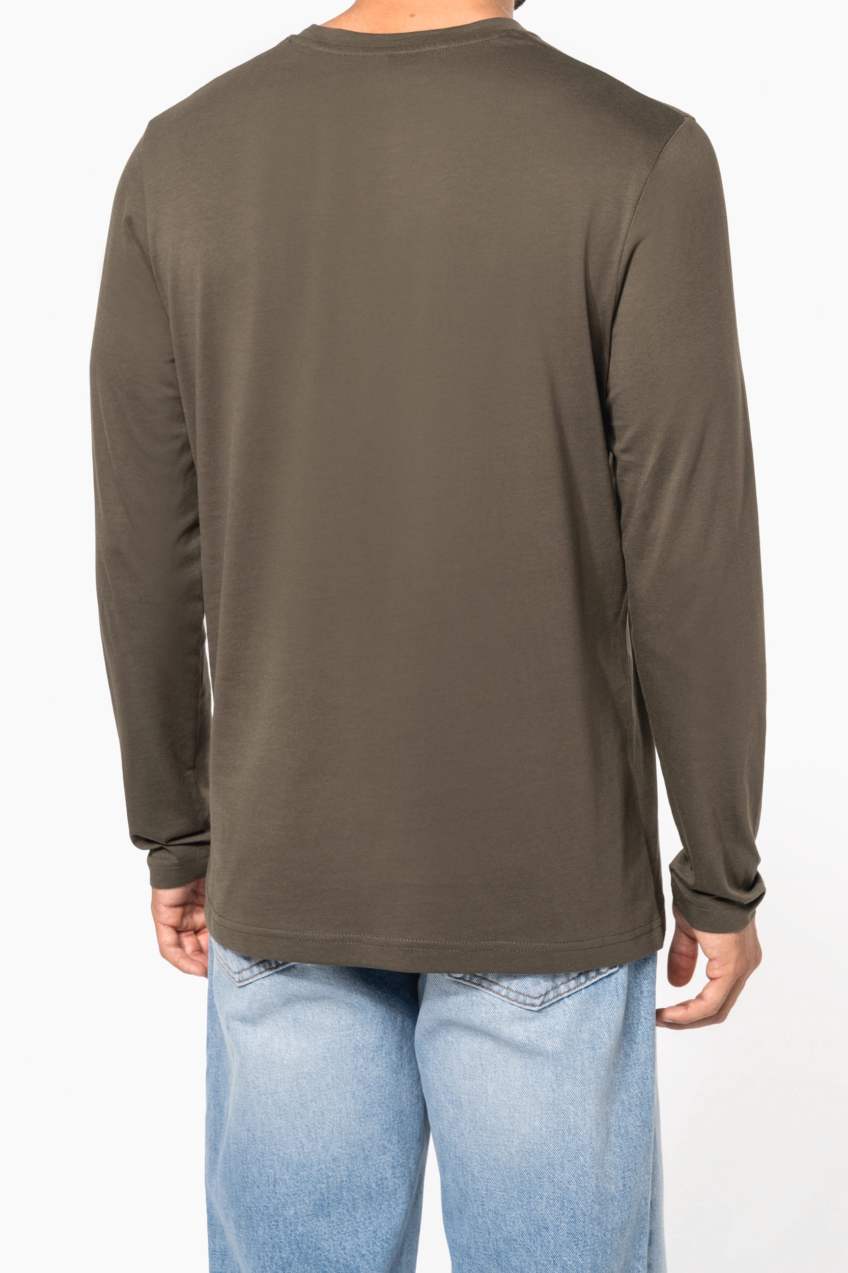 T-shirt col rond manches longues homme