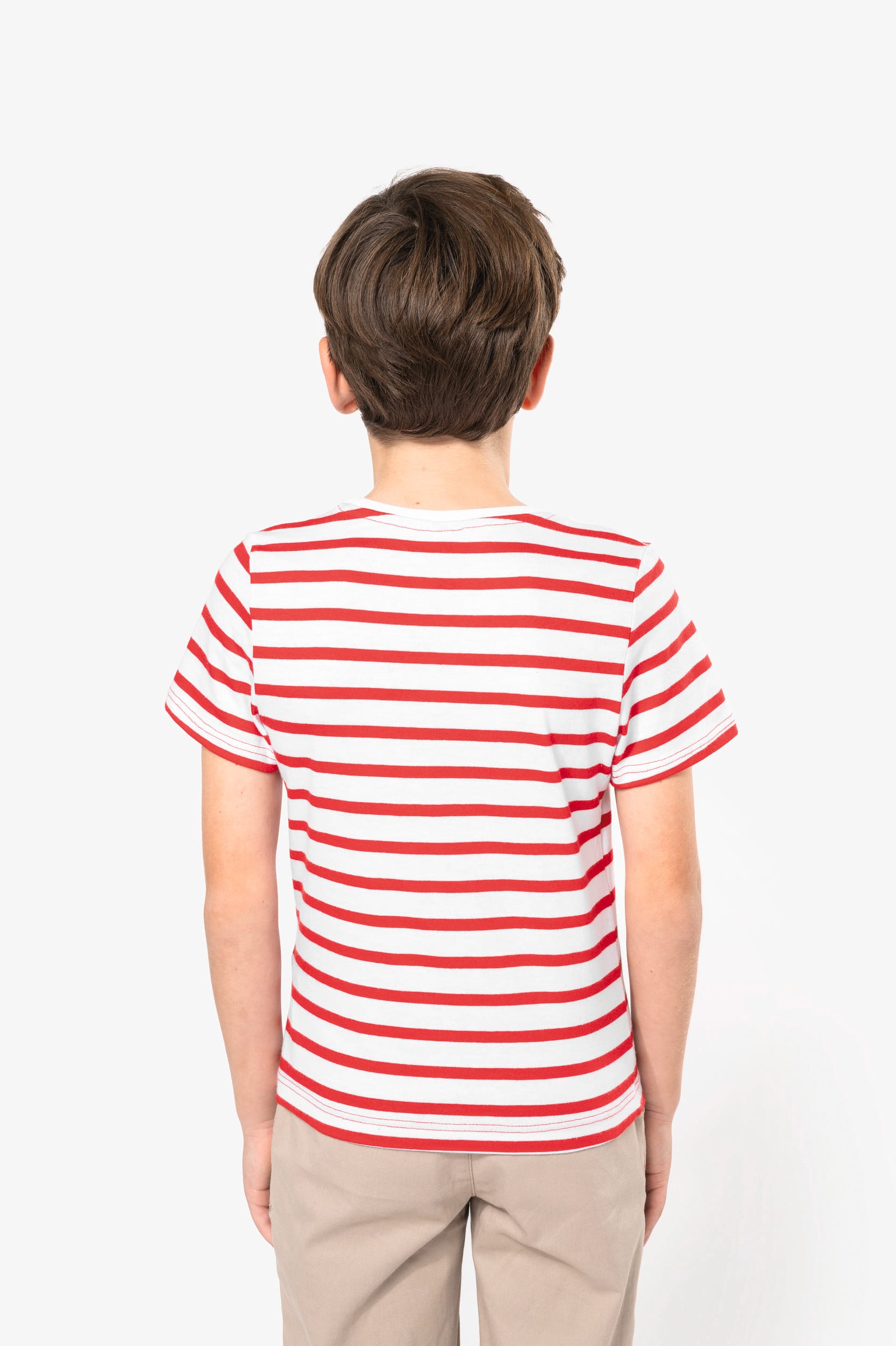 T-shirt rayé marin avec poche manches courtes enfant - Image 4