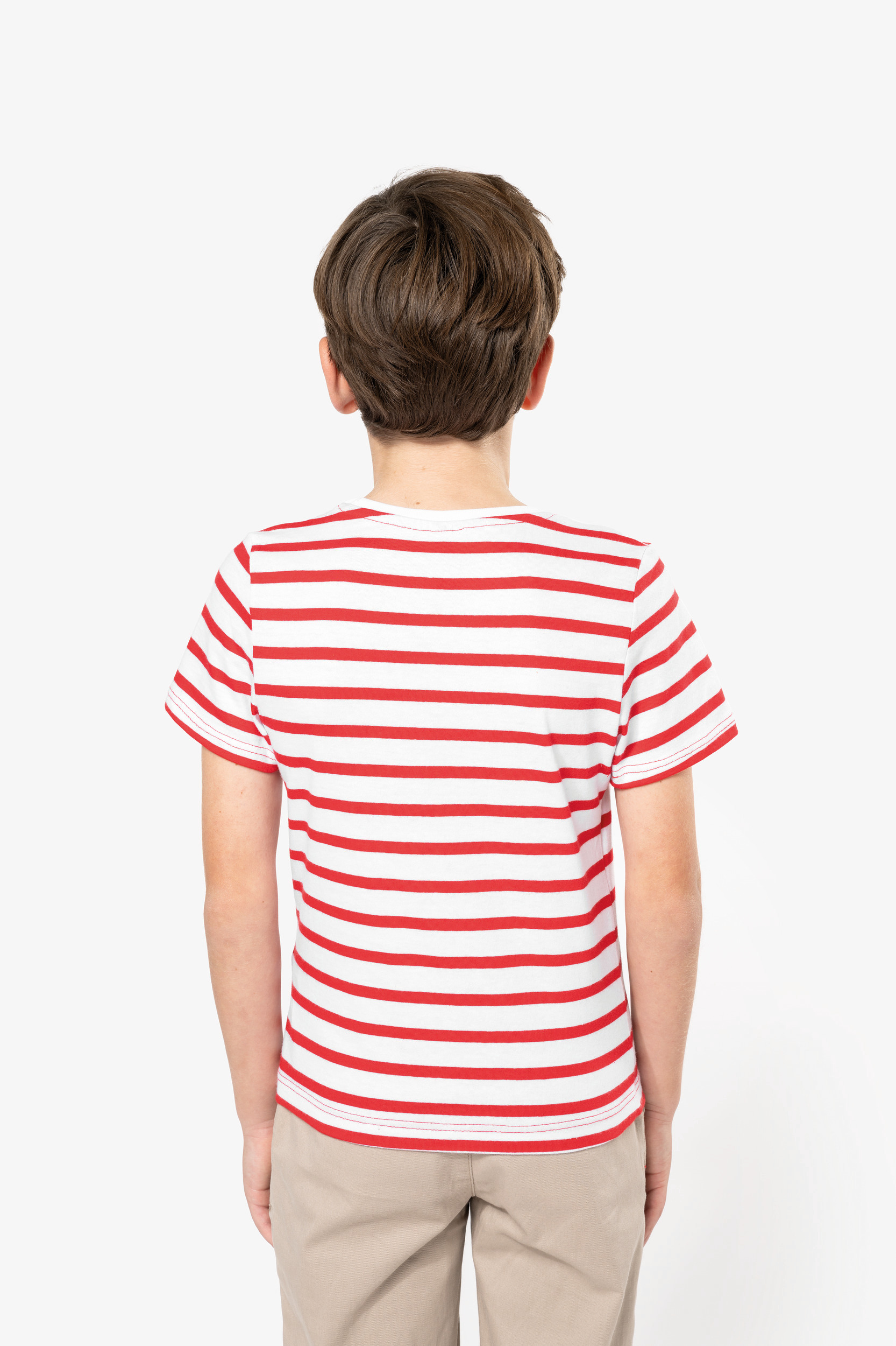 Gestreept T-shirt met borstzakje kids