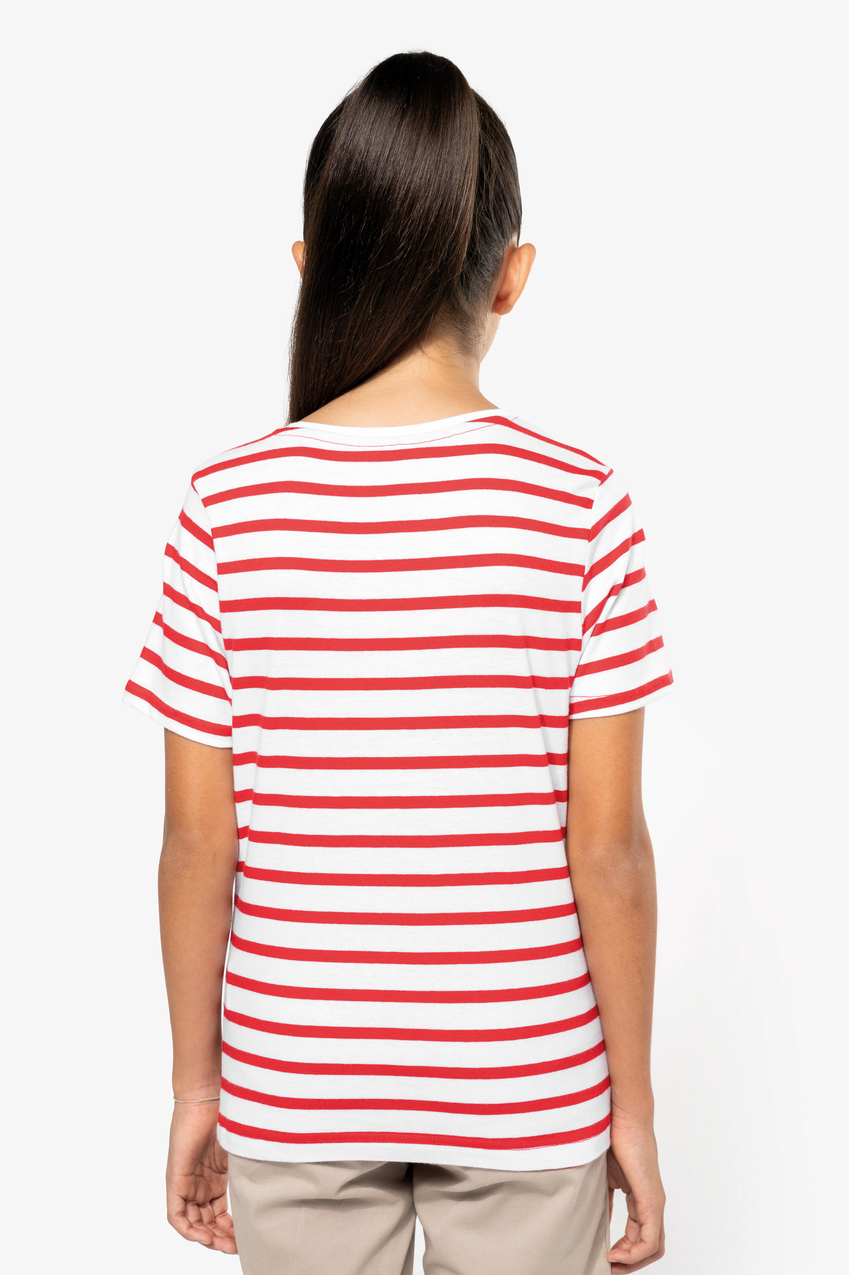 Gestreept T-shirt met borstzakje kids