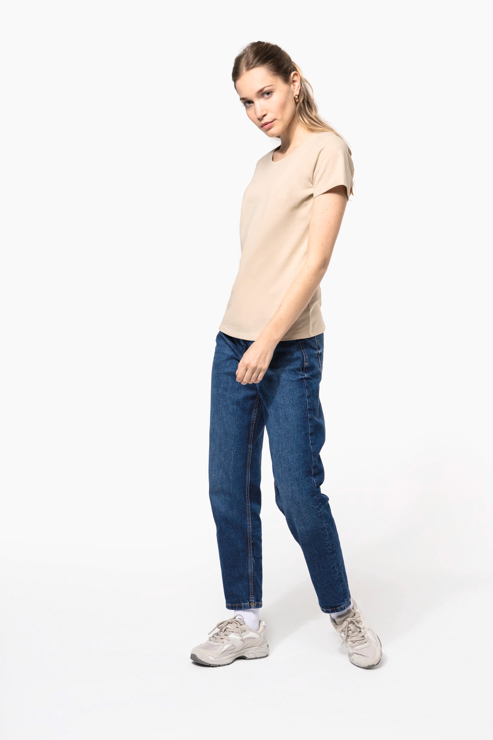 T-shirt col rond manches courtes femme