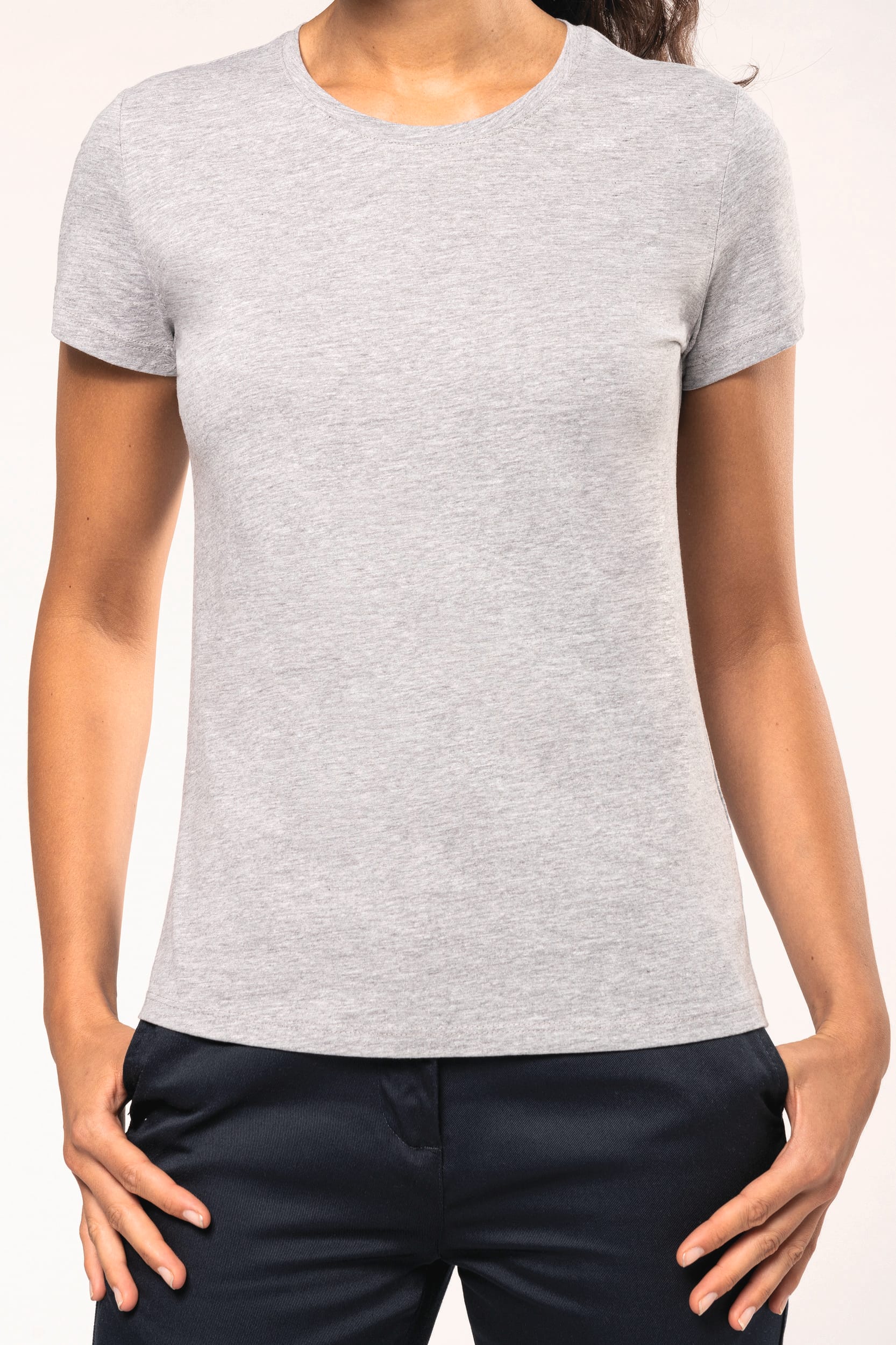 T-shirt col rond manches courtes femme