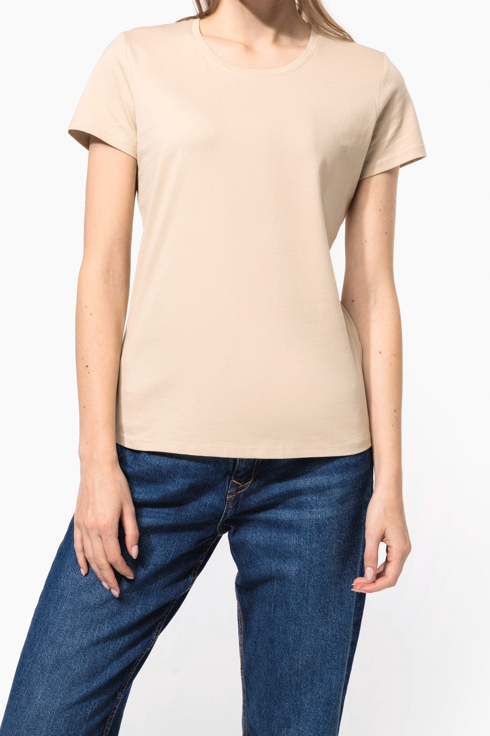 T-shirt col rond manches courtes femme