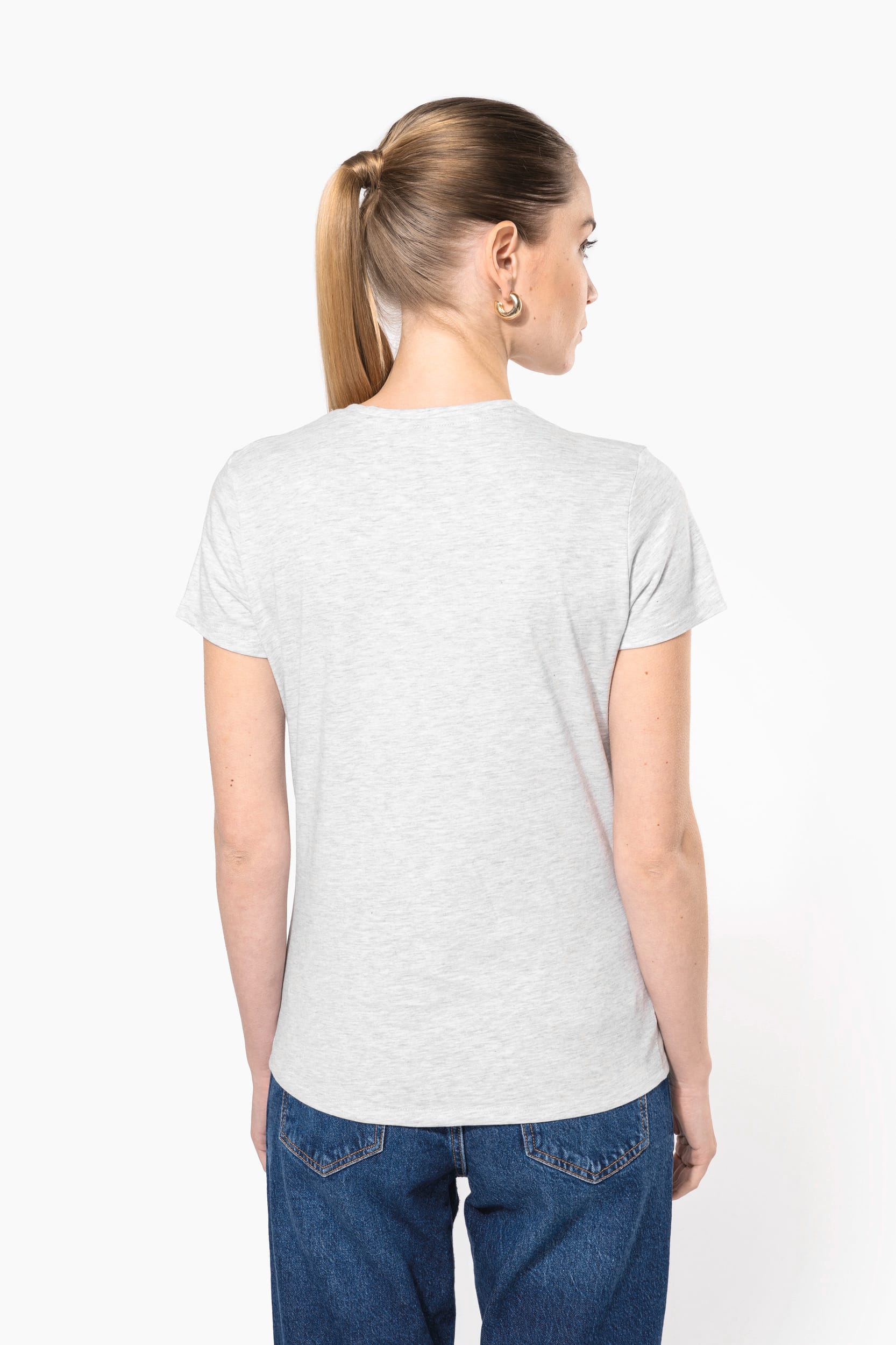 T-shirt col V manches courtes femme - Image 2