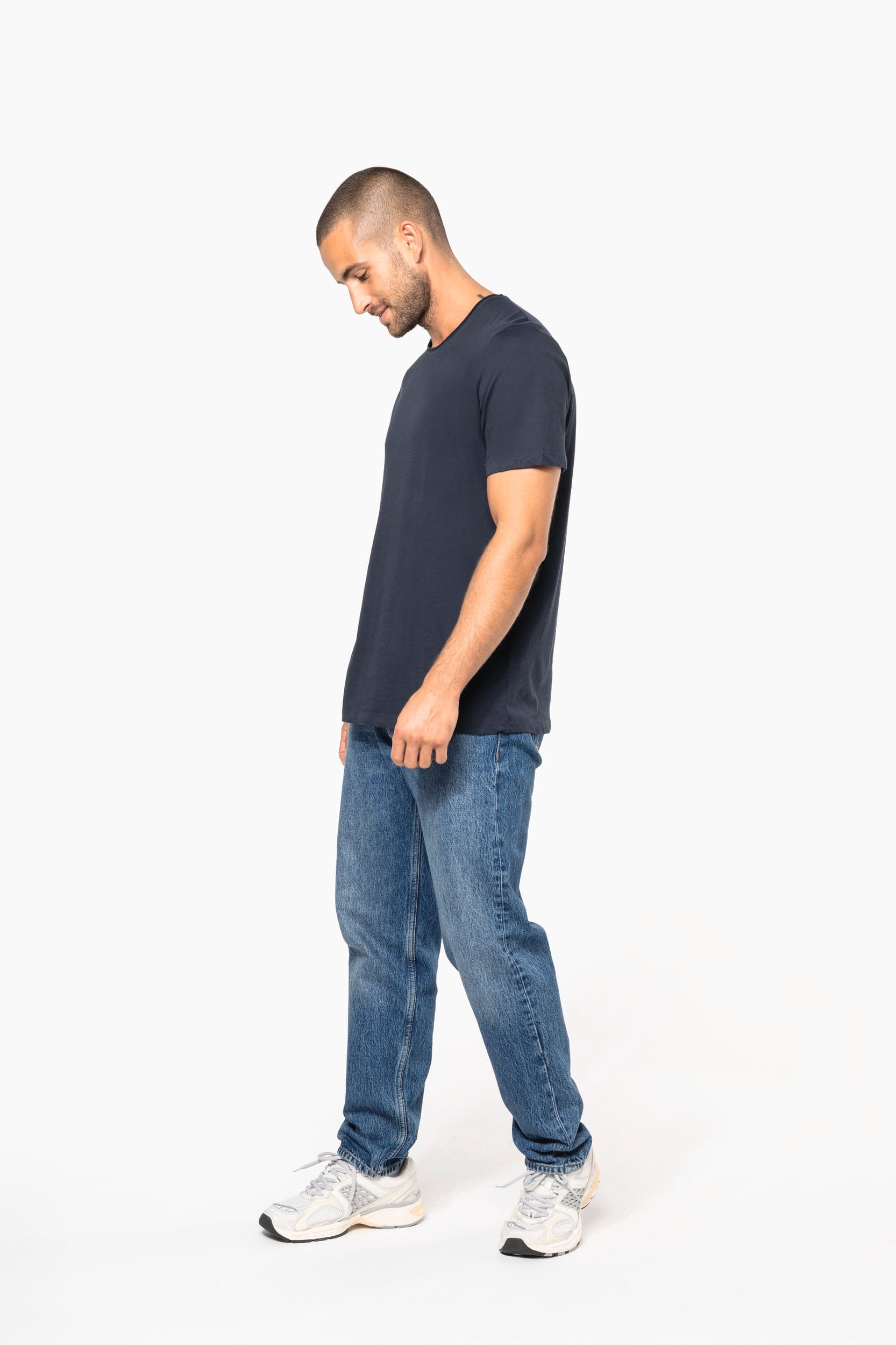 T-shirt Bio com decote sem costuras manga curta