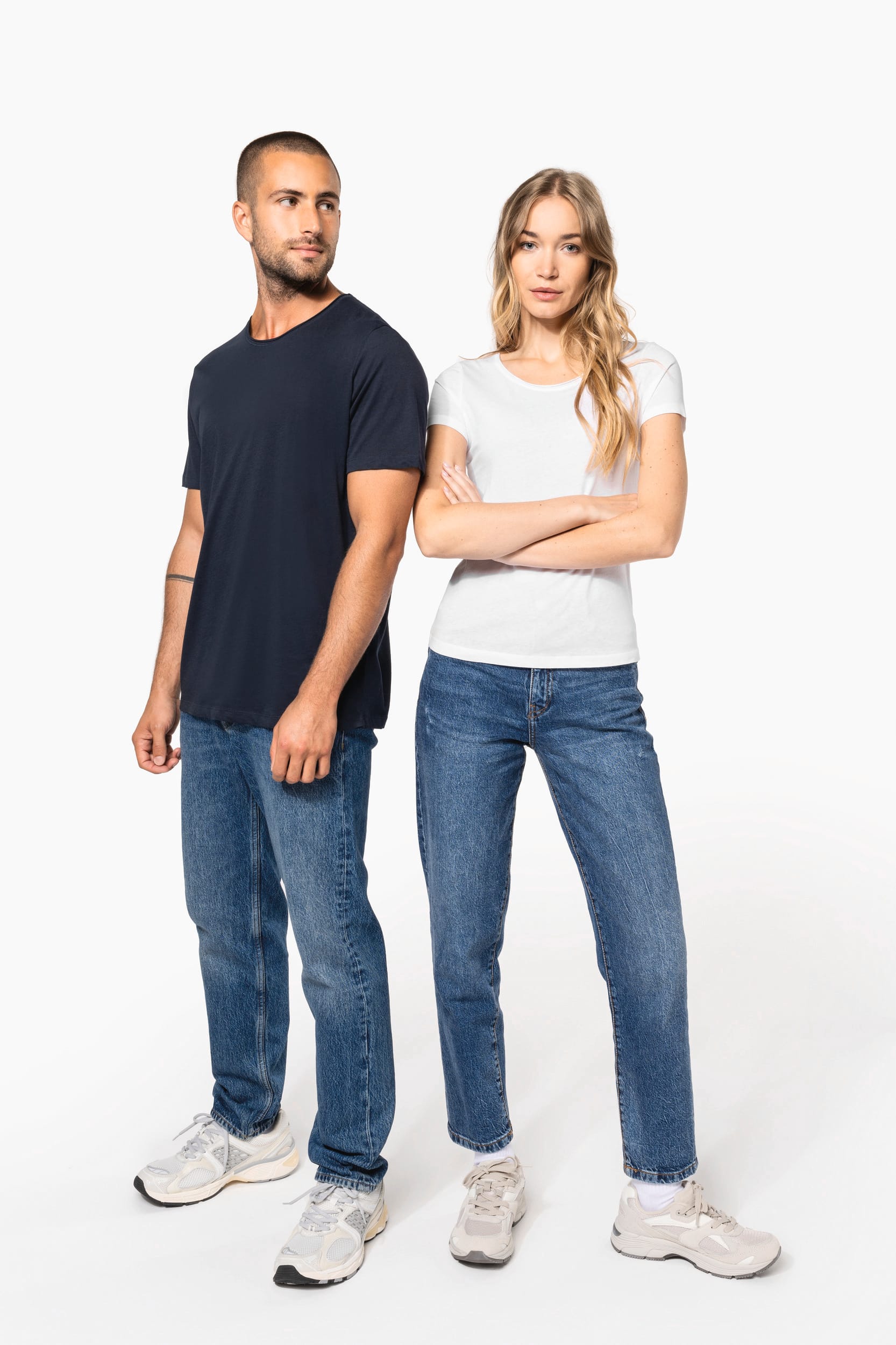 T-shirt Bio com decote sem costuras manga curta