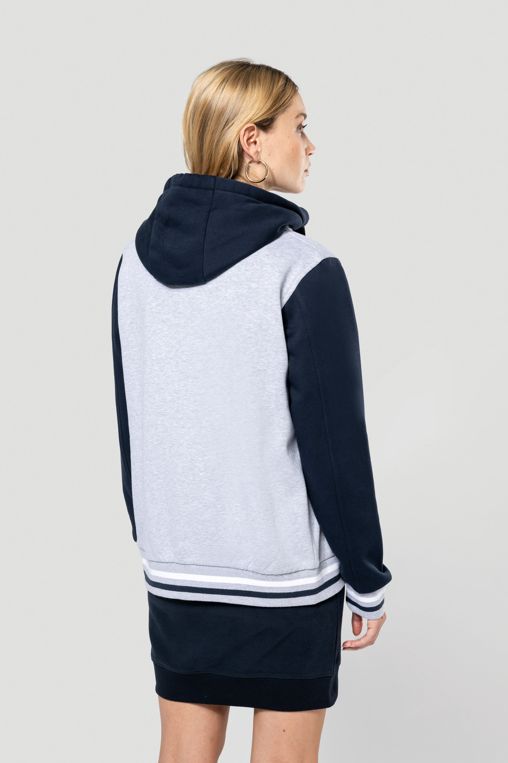 College jacket met capuchon unisex
