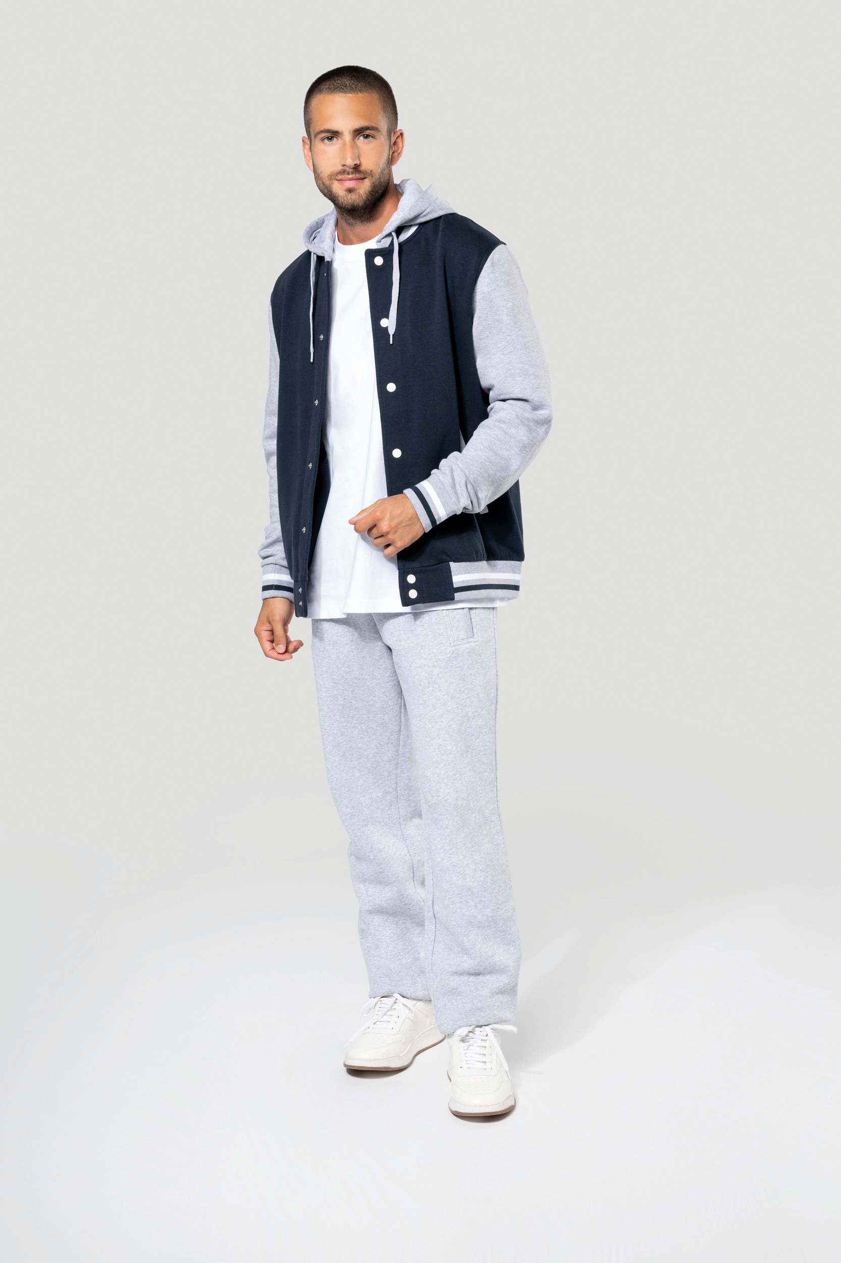 College jacket met capuchon unisex