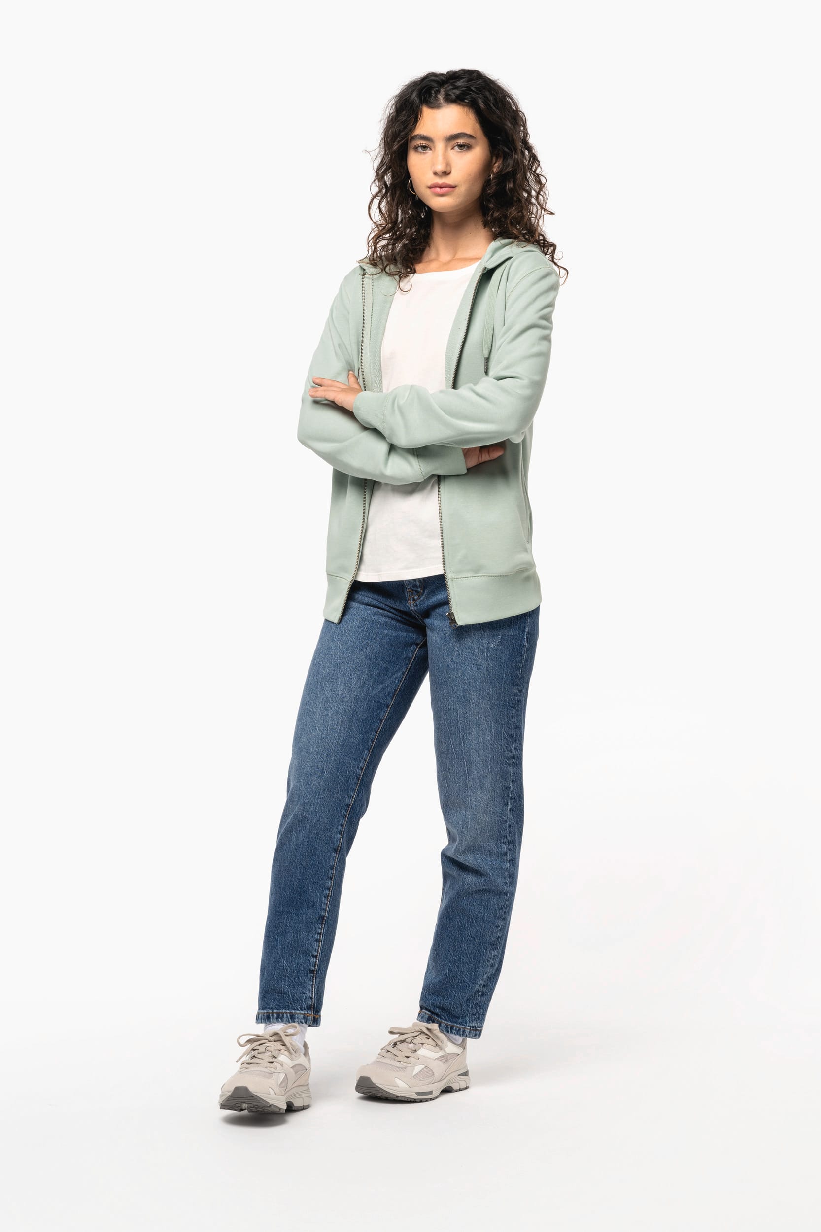 Sweat-shirt french terry écoresponsable zippé à capuche unisexe - Image 11