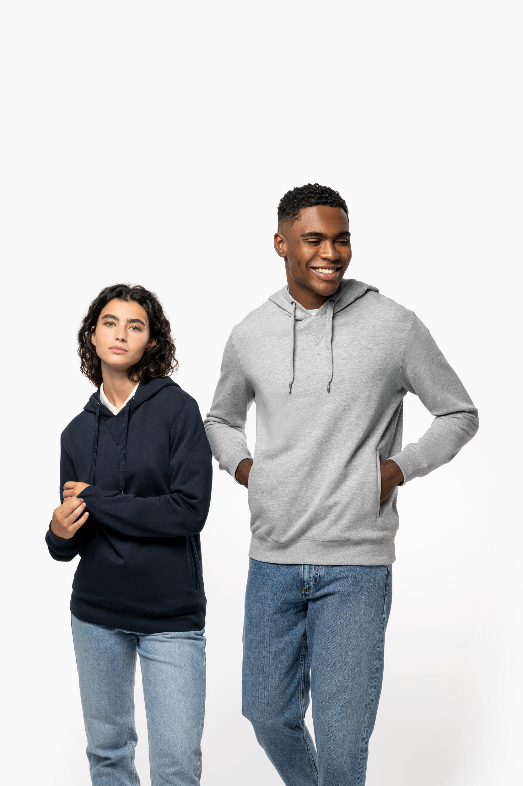 Ecologische uniseks sweater met capuchon