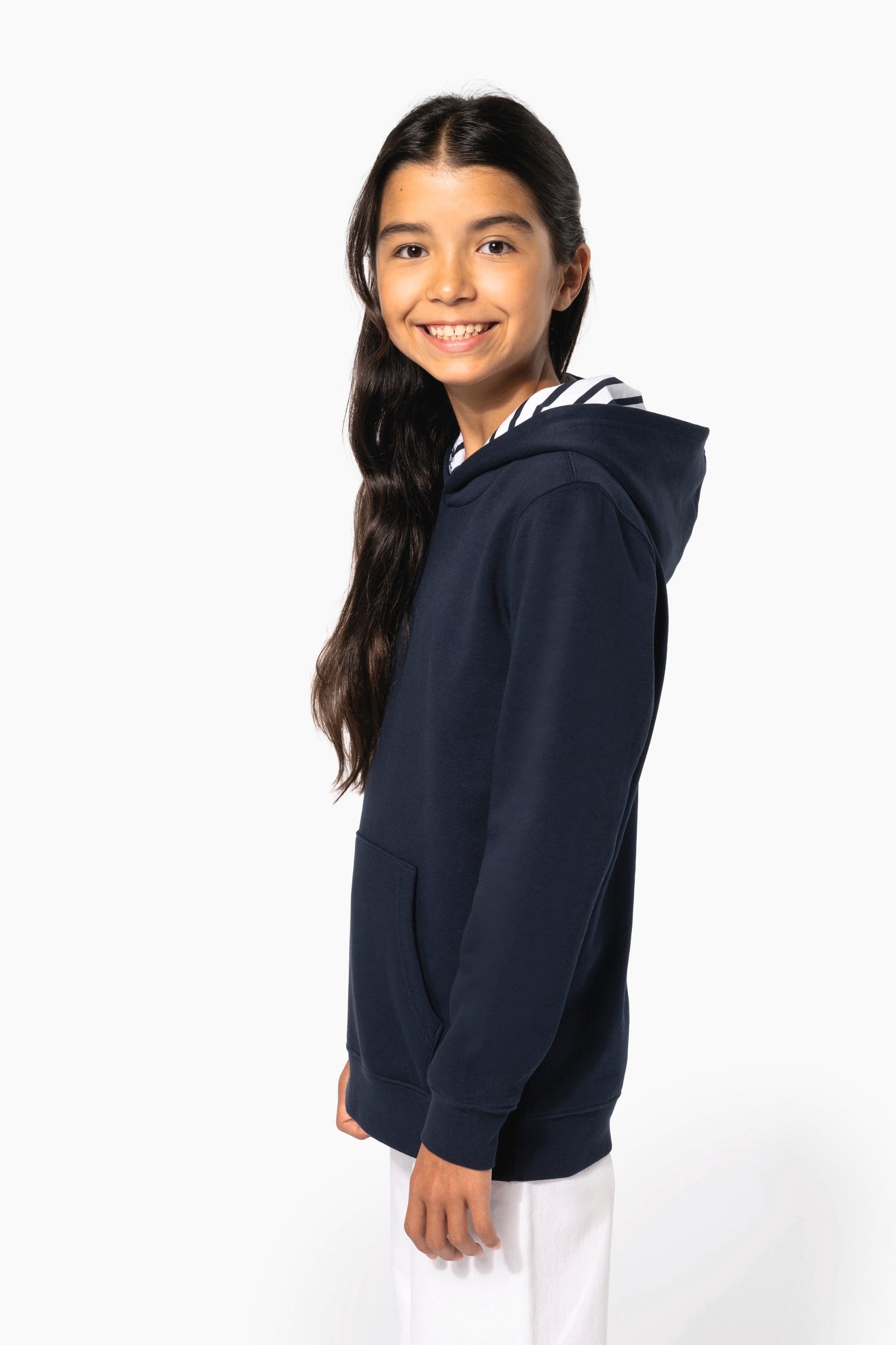 Sweat-shirt à capuche contrastée à motifs enfant unisexe - Image 18
