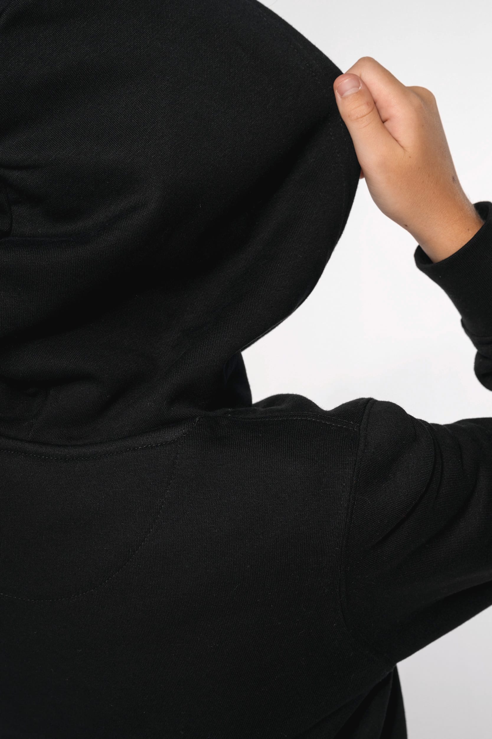 Sweat-shirt à capuche contrastée à motifs enfant unisexe - Image 7