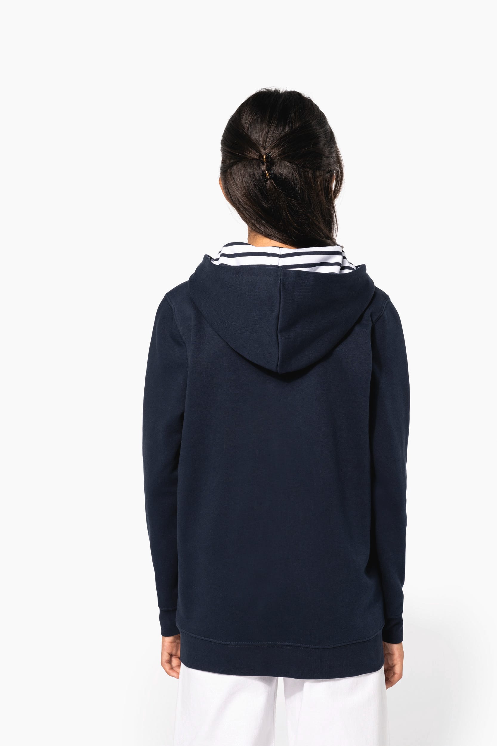 Sweat-shirt à capuche contrastée à motifs enfant unisexe - Image 3