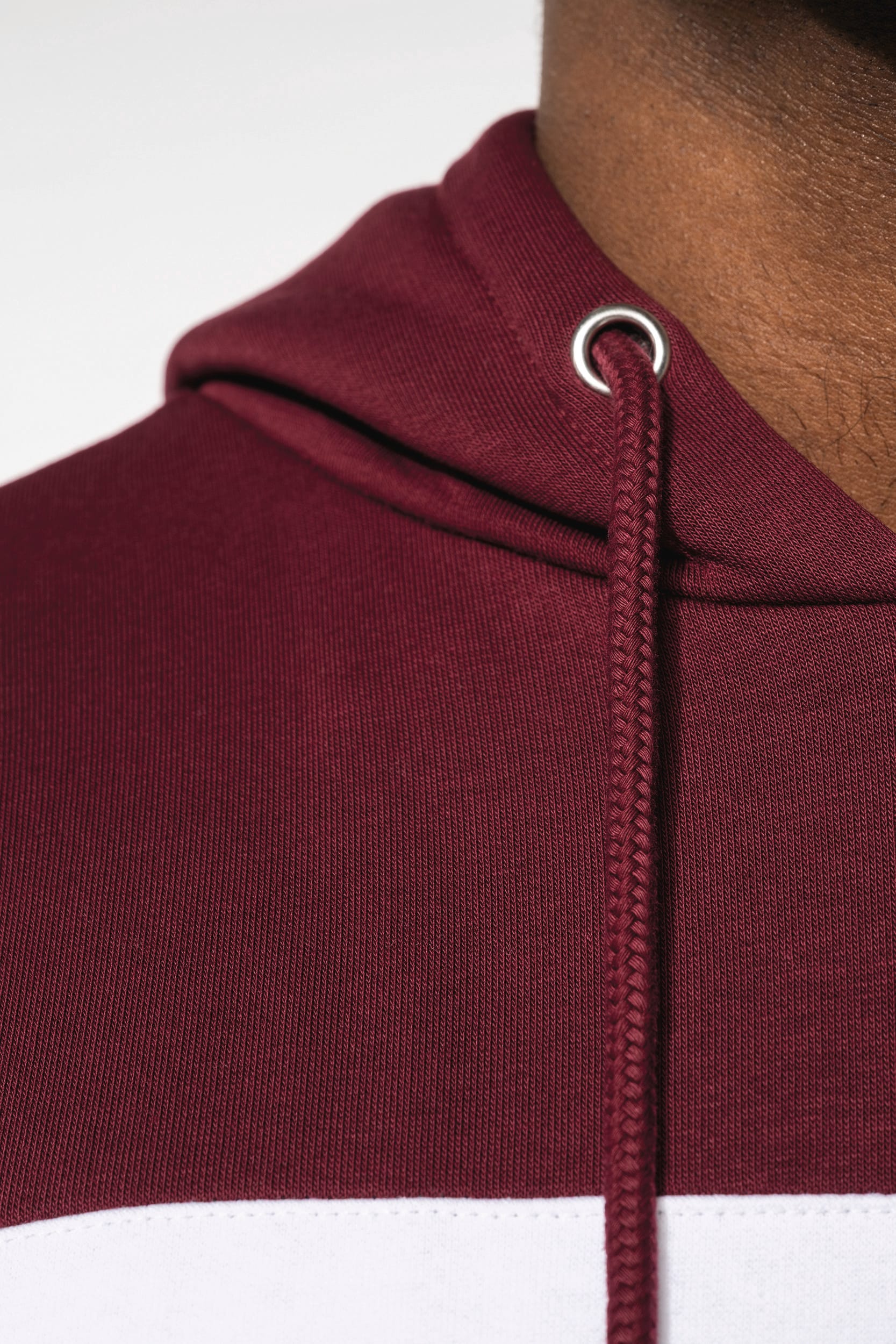 Sweat-shirt tricolore à capuche unisexe - Image 7