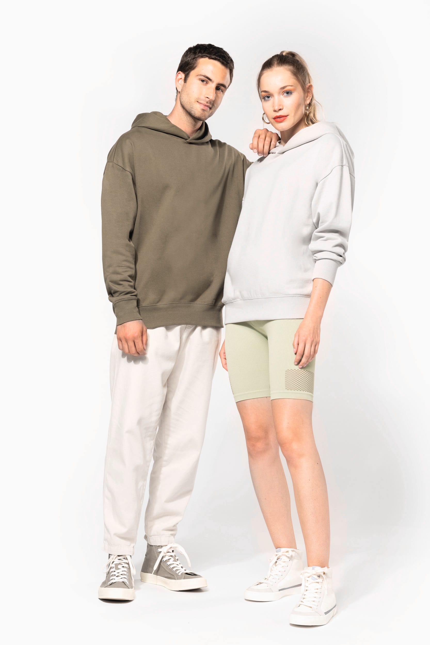 Sweatshirt à capuche molleton oversize unisexe