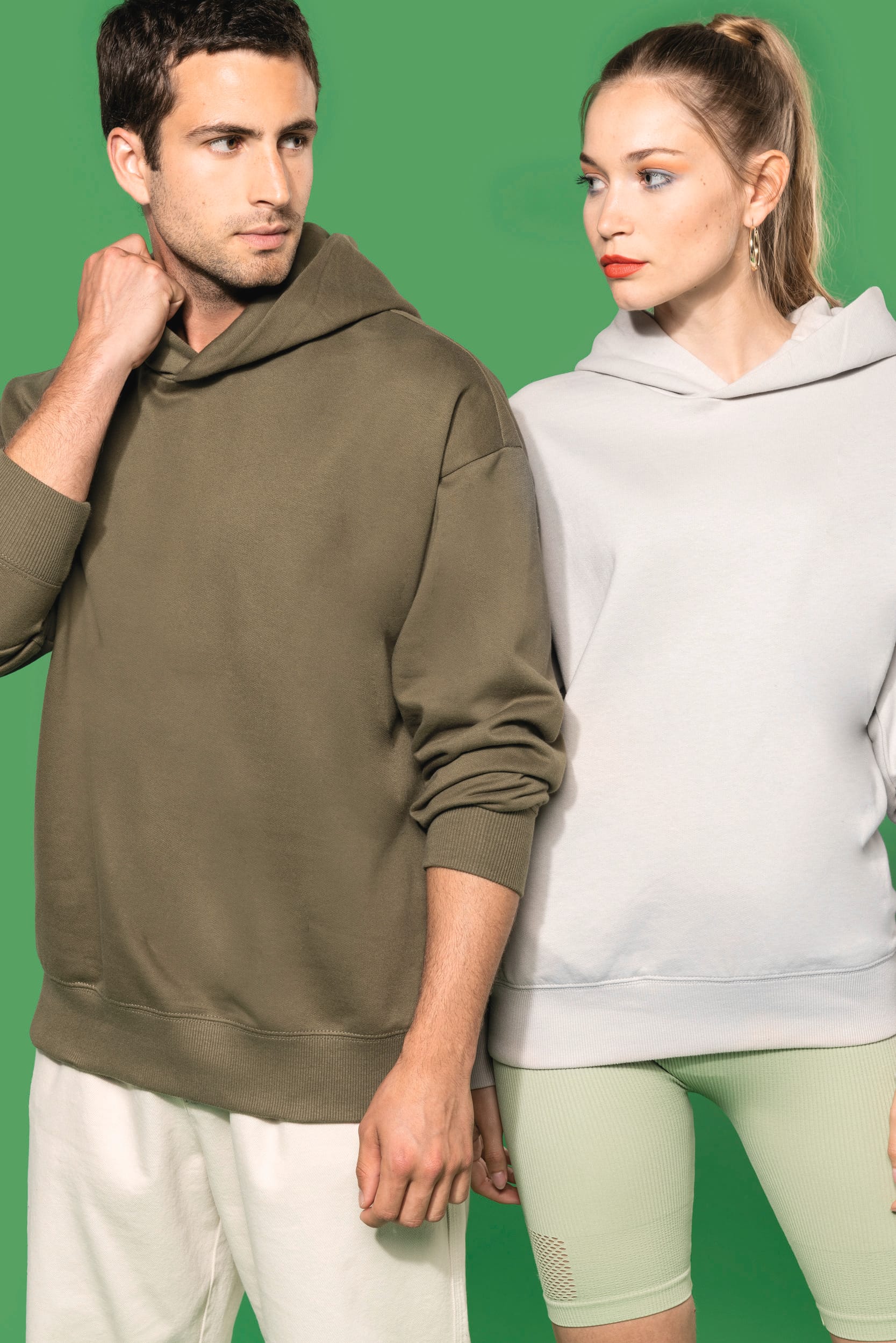 Sweatshirt à capuche molleton oversize unisexe