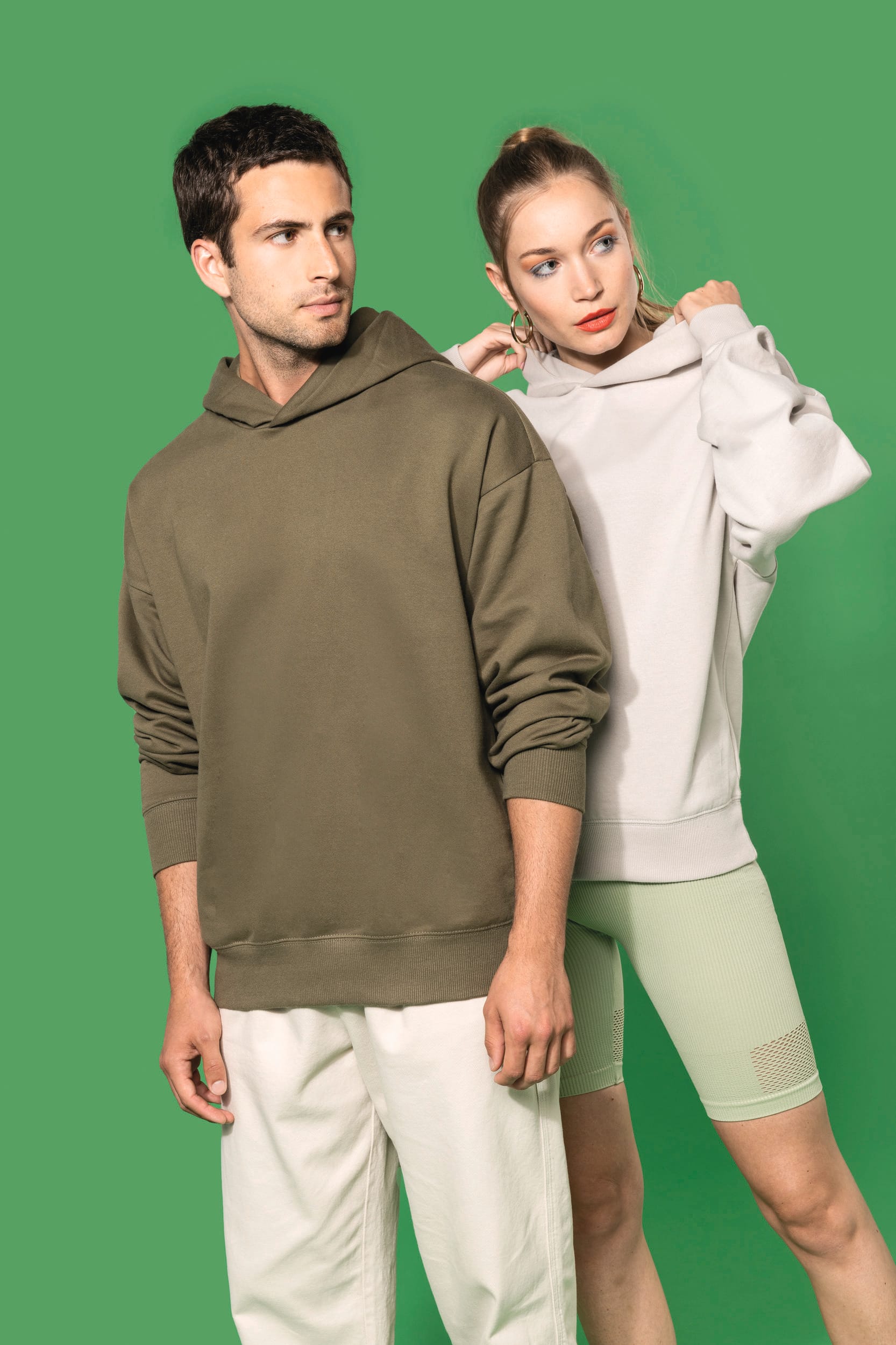 Sweatshirt à capuche molleton oversize unisexe