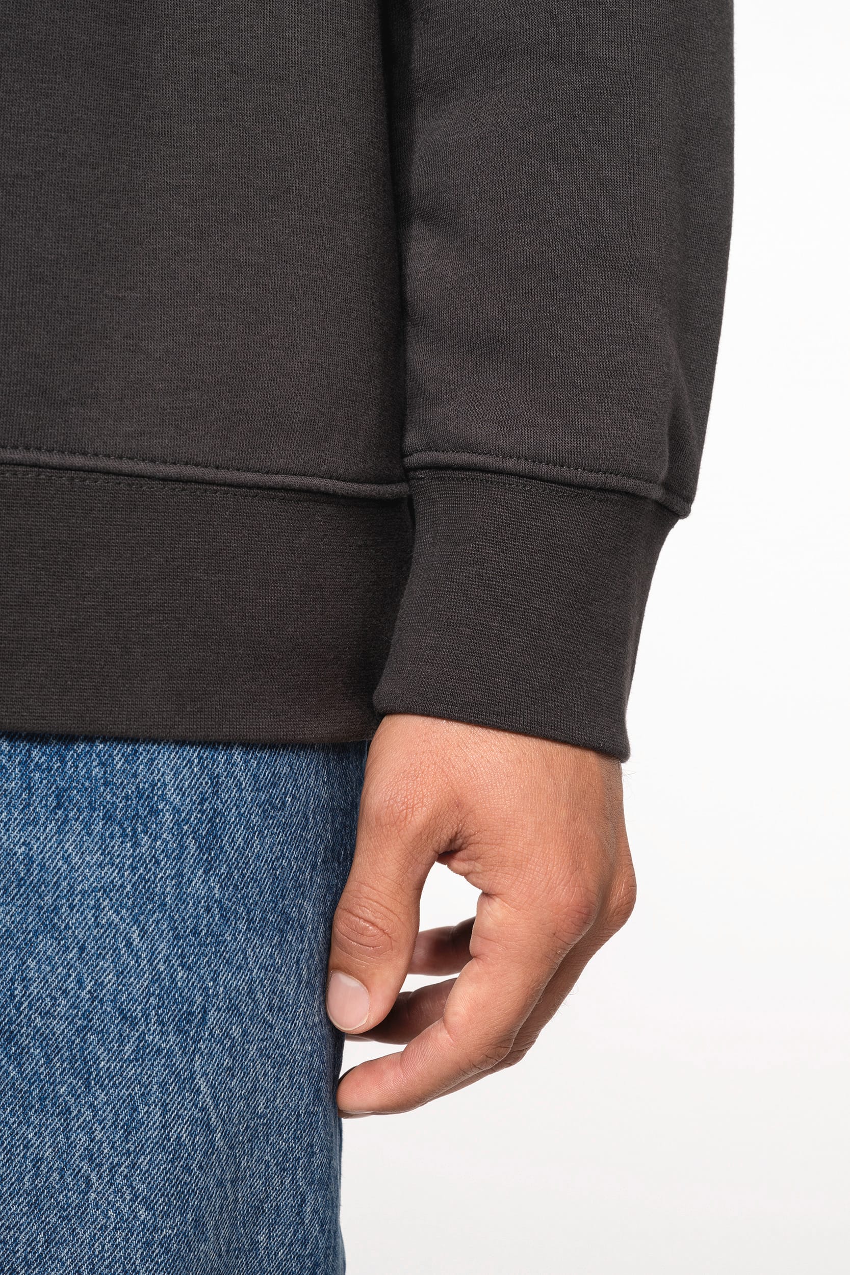 Sweatshirt eco-responsável com decote redondo