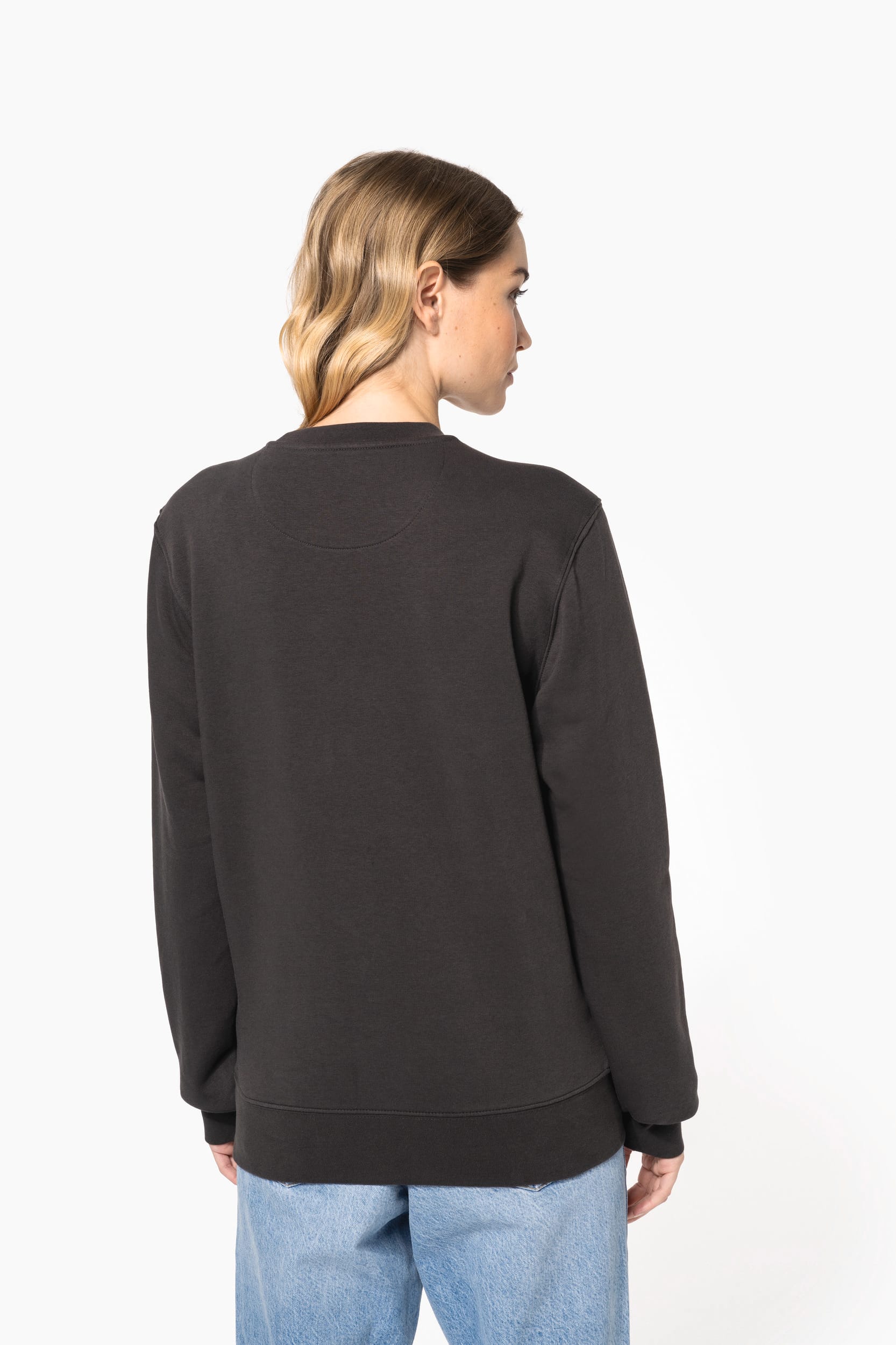 Sweatshirt eco-responsável com decote redondo