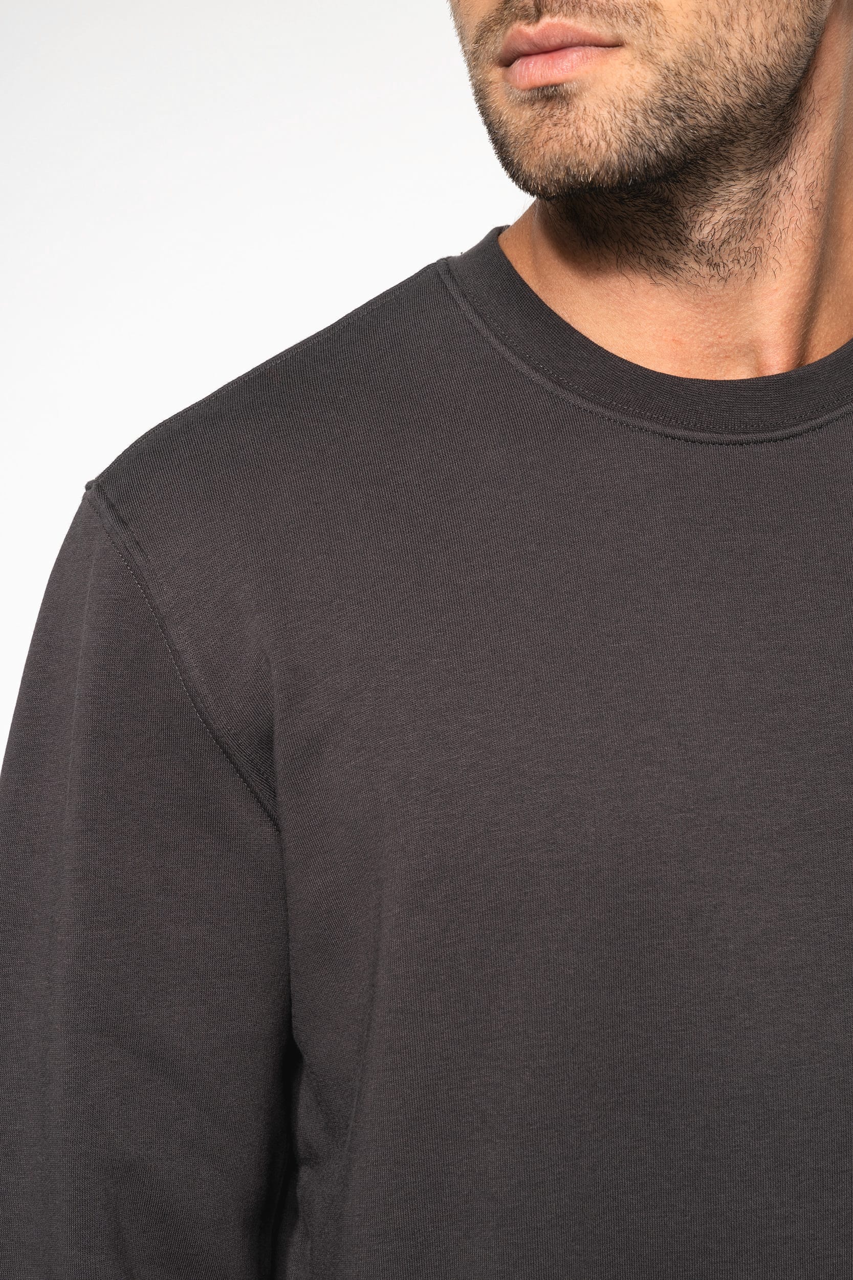 Sweatshirt eco-responsável com decote redondo