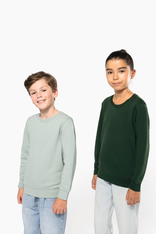 Ecologische kindersweater met ronde hals 