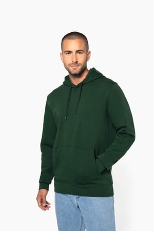Ecologische herensweater met capuchon