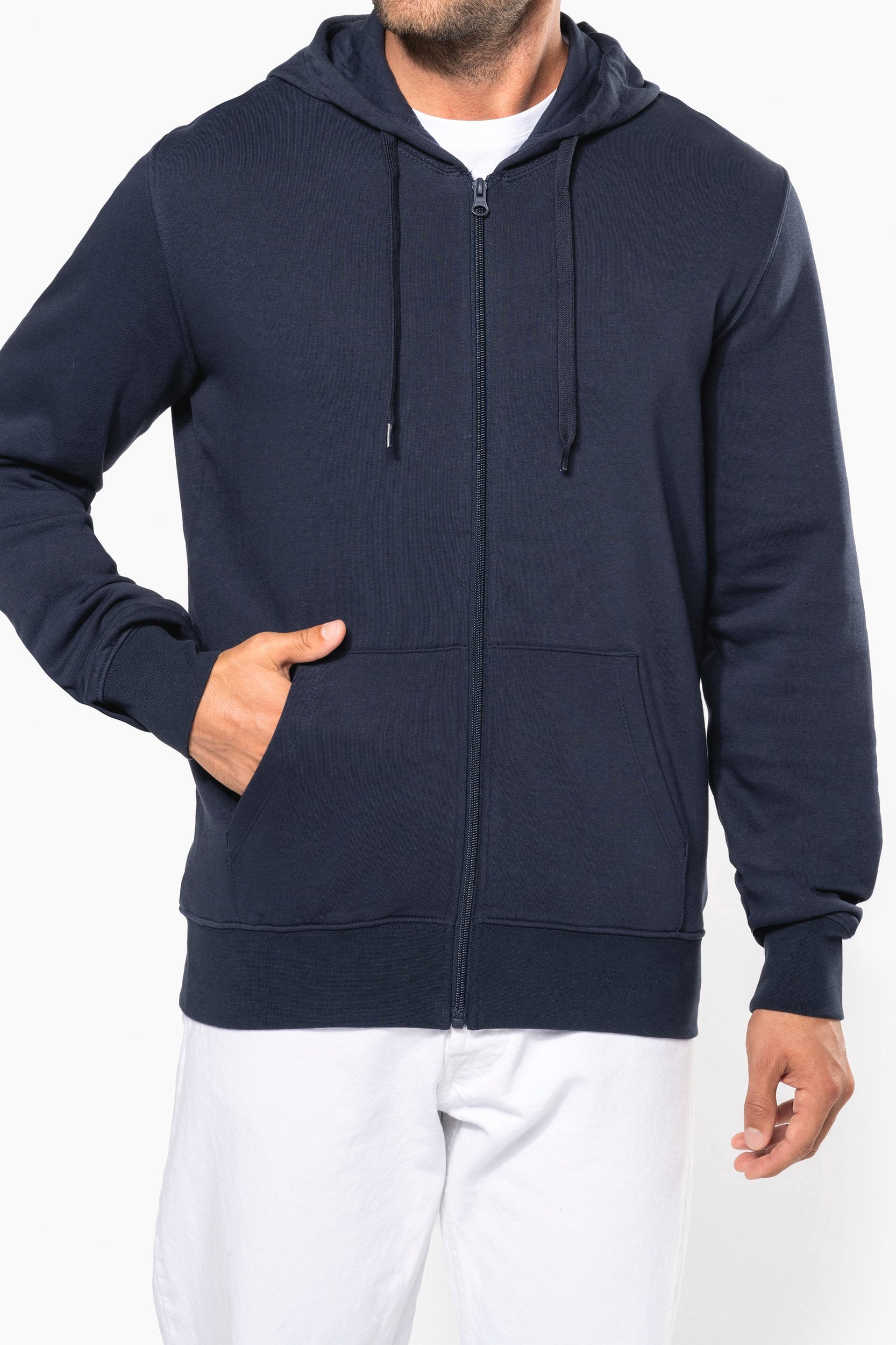 Sweat-shirt écoresponsable zippé à capuche homme