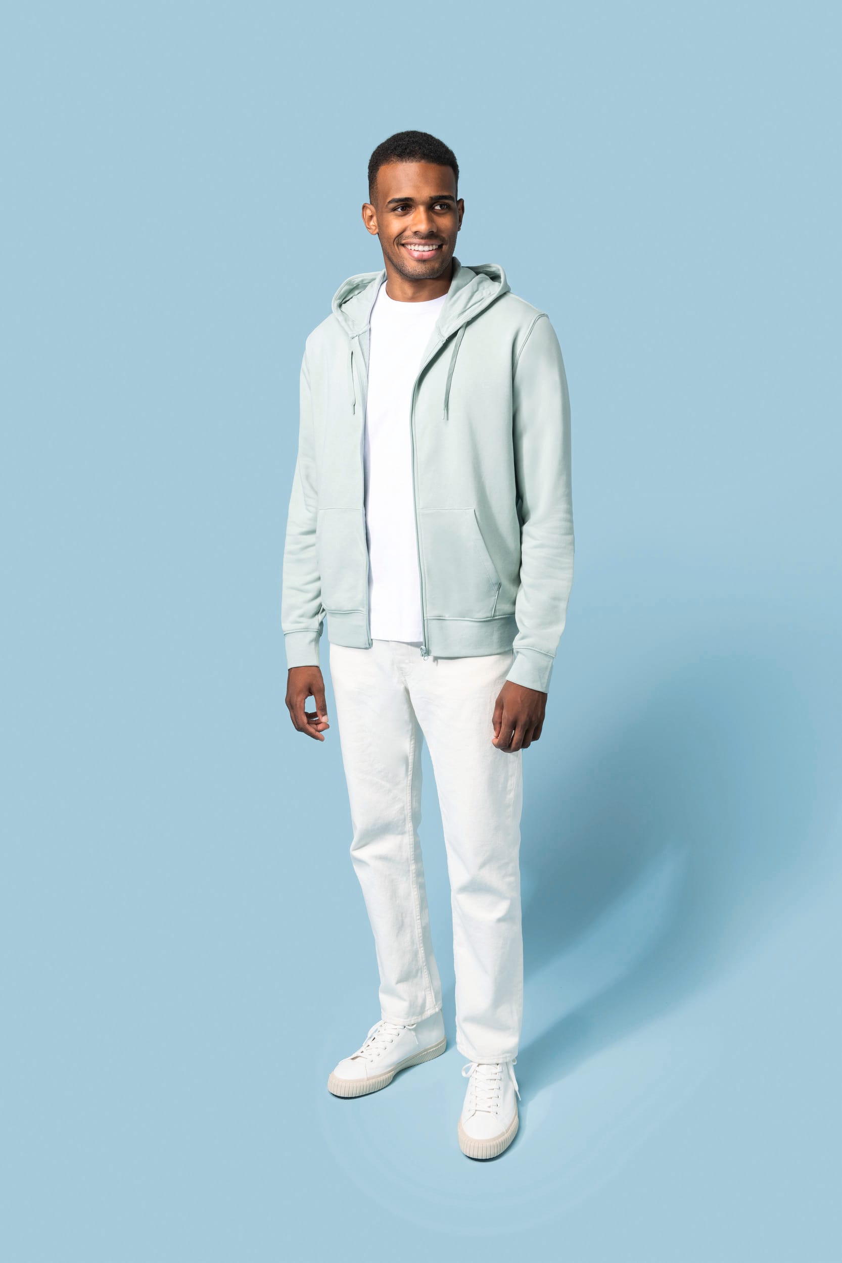 Sweat-shirt écoresponsable zippé à capuche homme