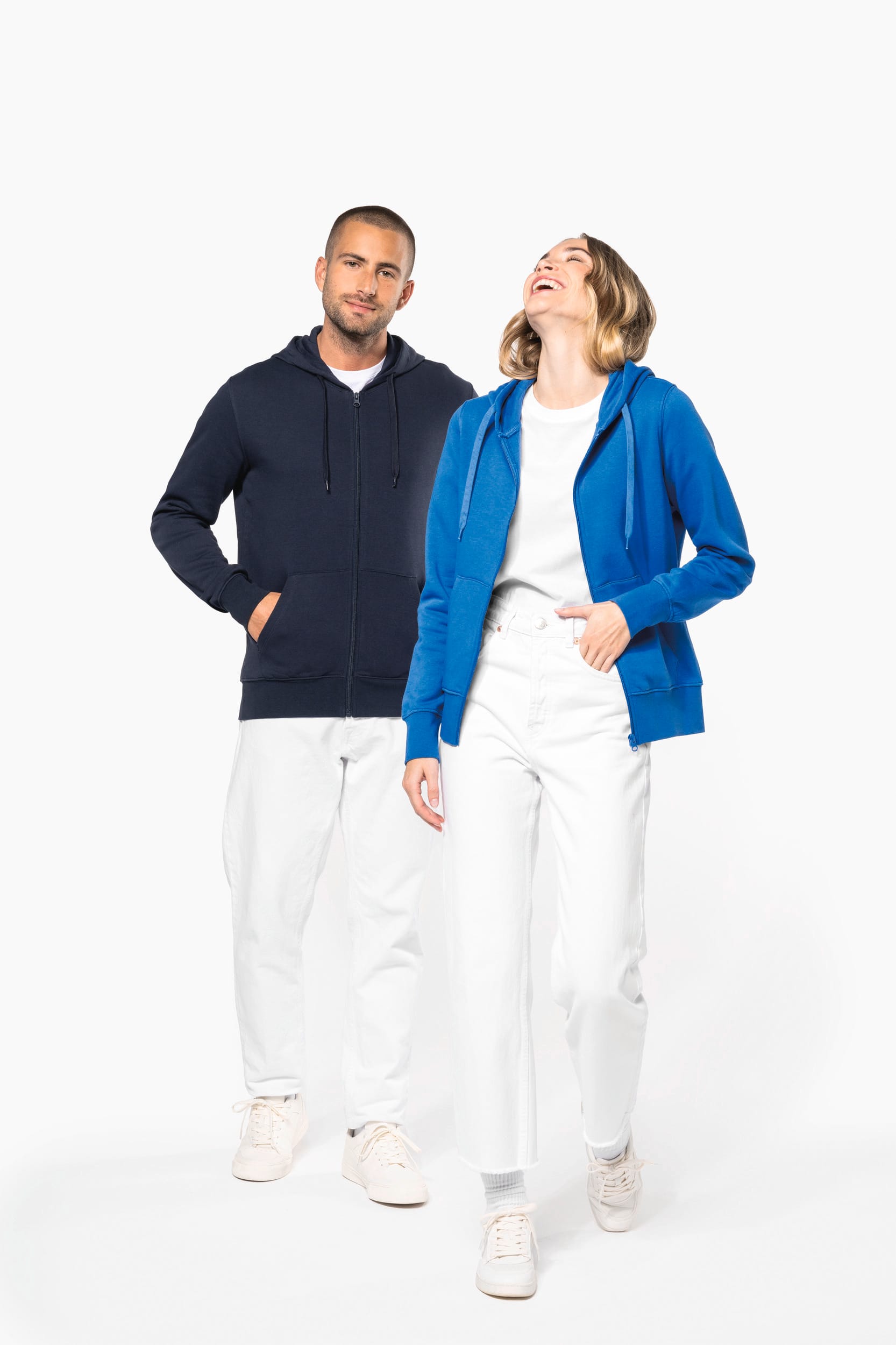 Sweat-shirt écoresponsable zippé à capuche femme