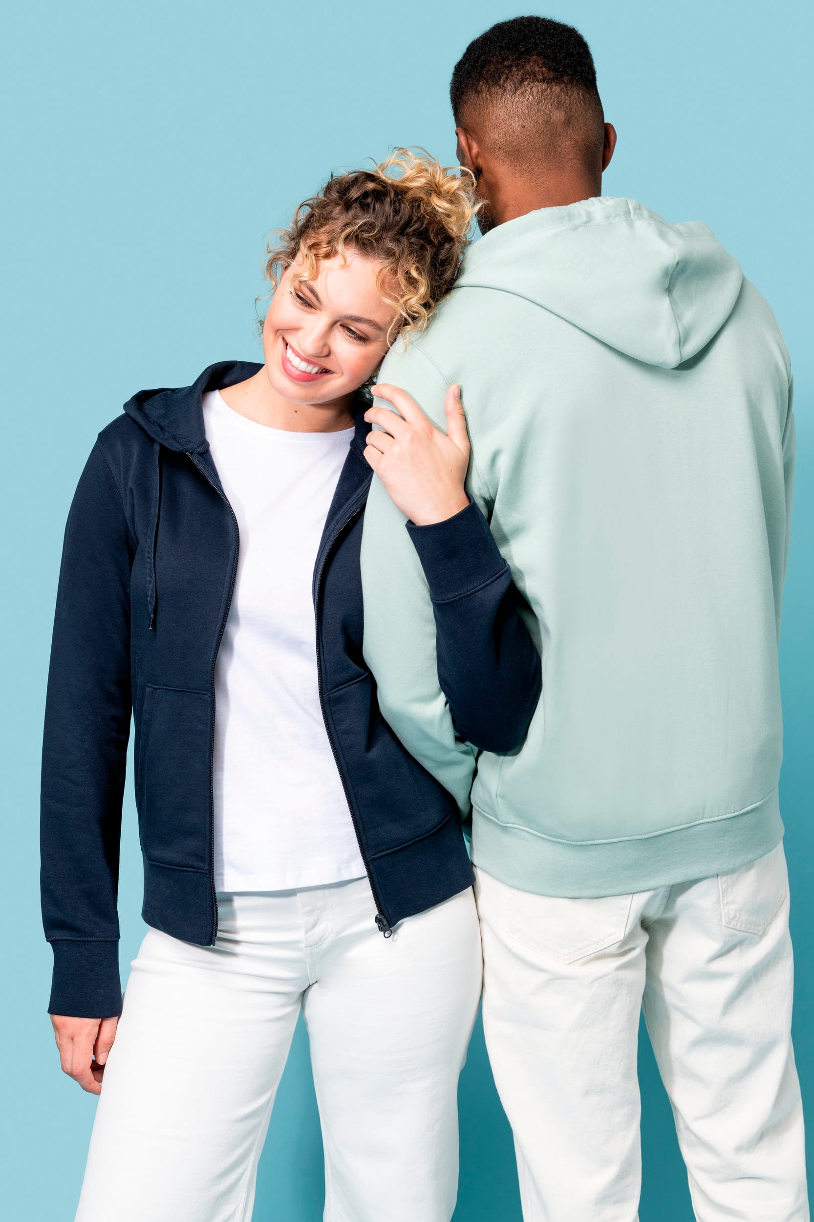 Sweat-shirt écoresponsable zippé à capuche femme