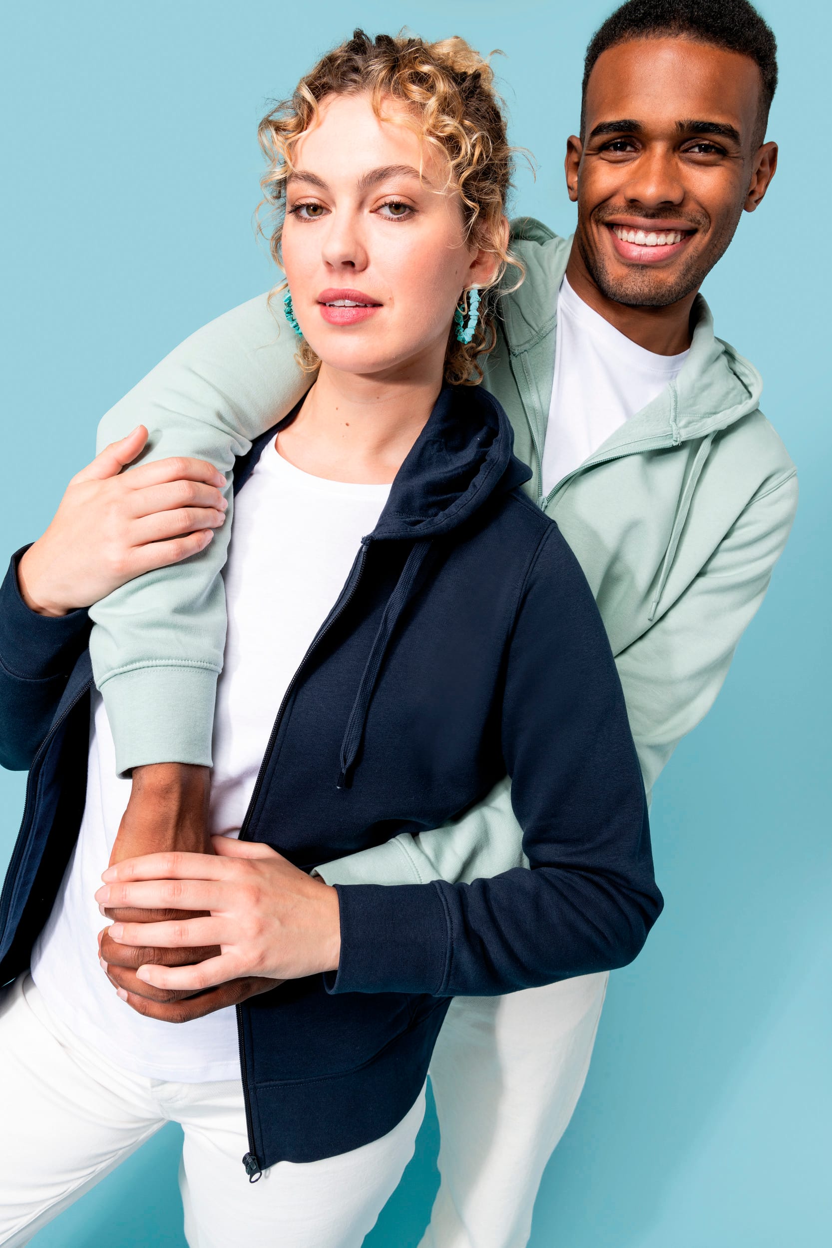 Sweat-shirt écoresponsable zippé à capuche femme