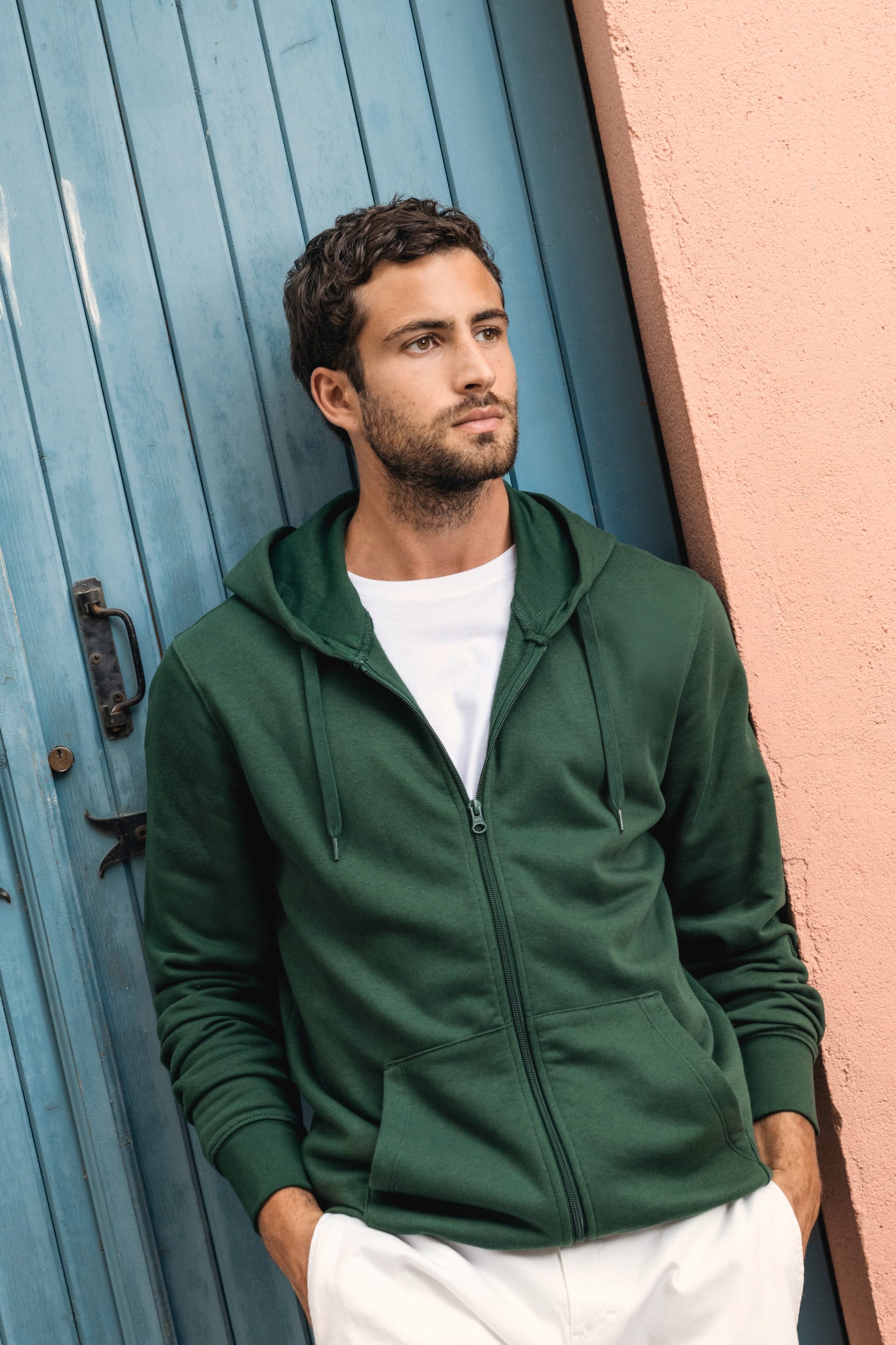 Sweat-shirt écoresponsable zippé à capuche homme