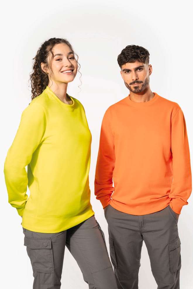 Gerecyclede uniseks sweater met ronde hals