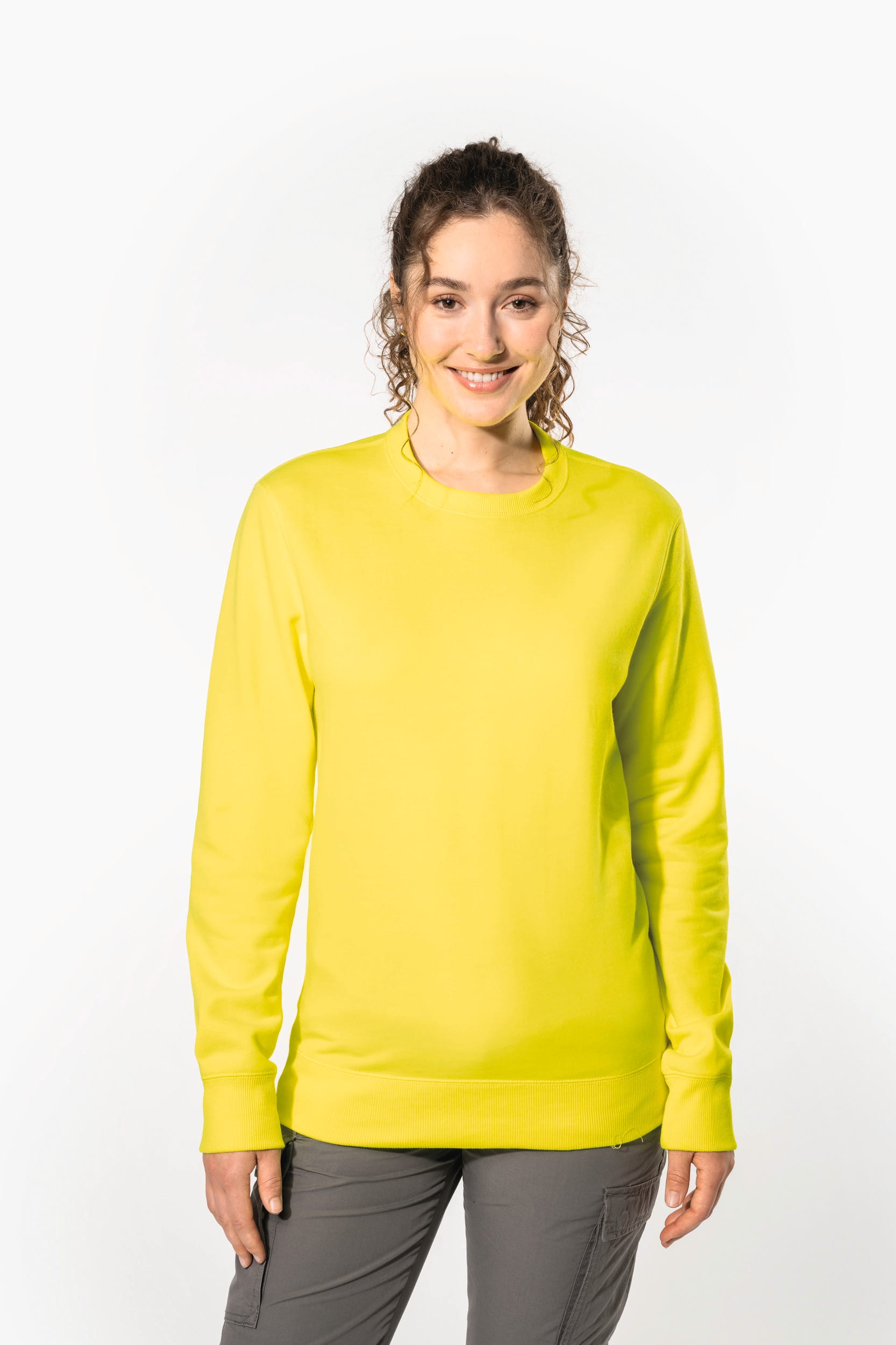 Sudadera cuello redondo reciclada unisex