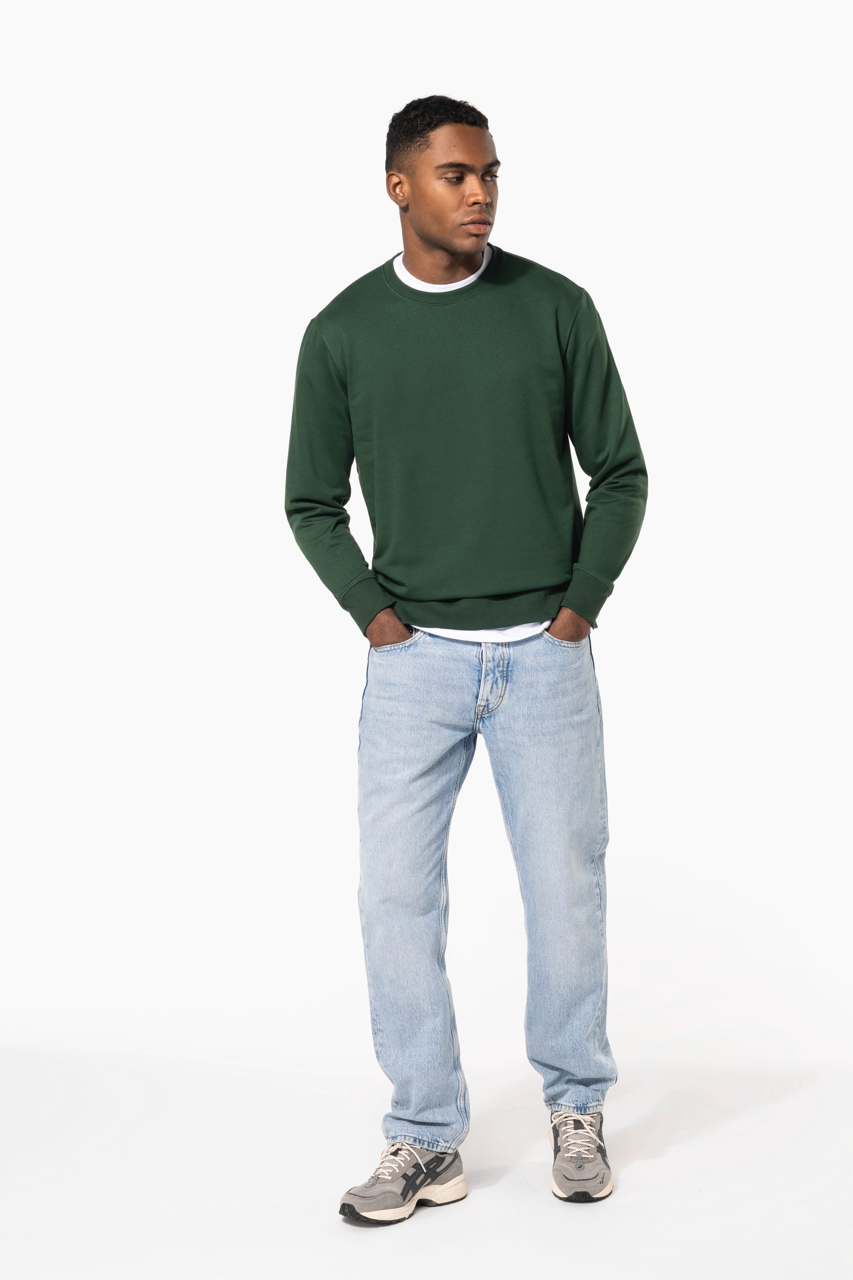 Sweat-shirt recyclé col rond unisexe - Image 14